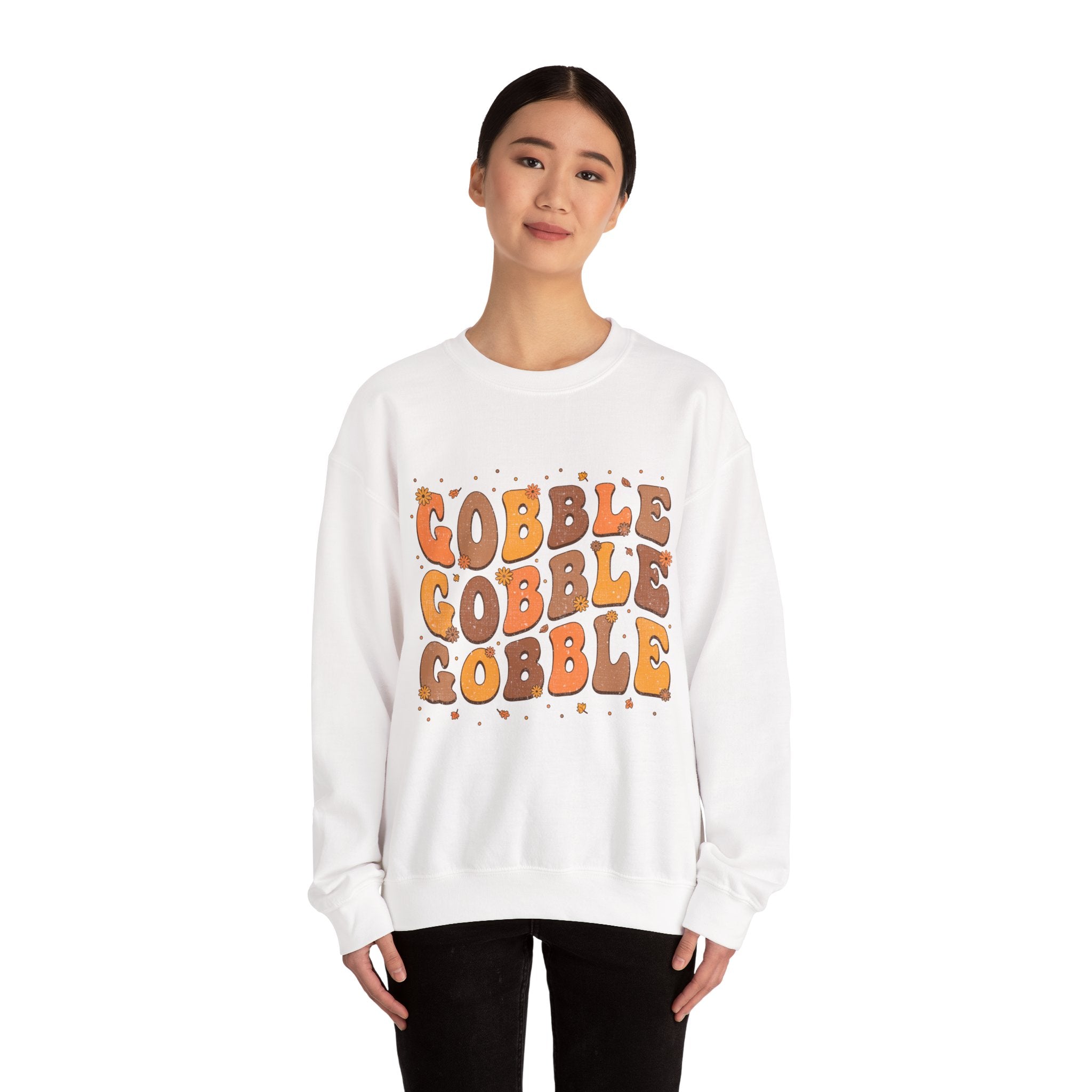 Gobble Gobble Gobble Retro Thanksgiving Sweatshirt