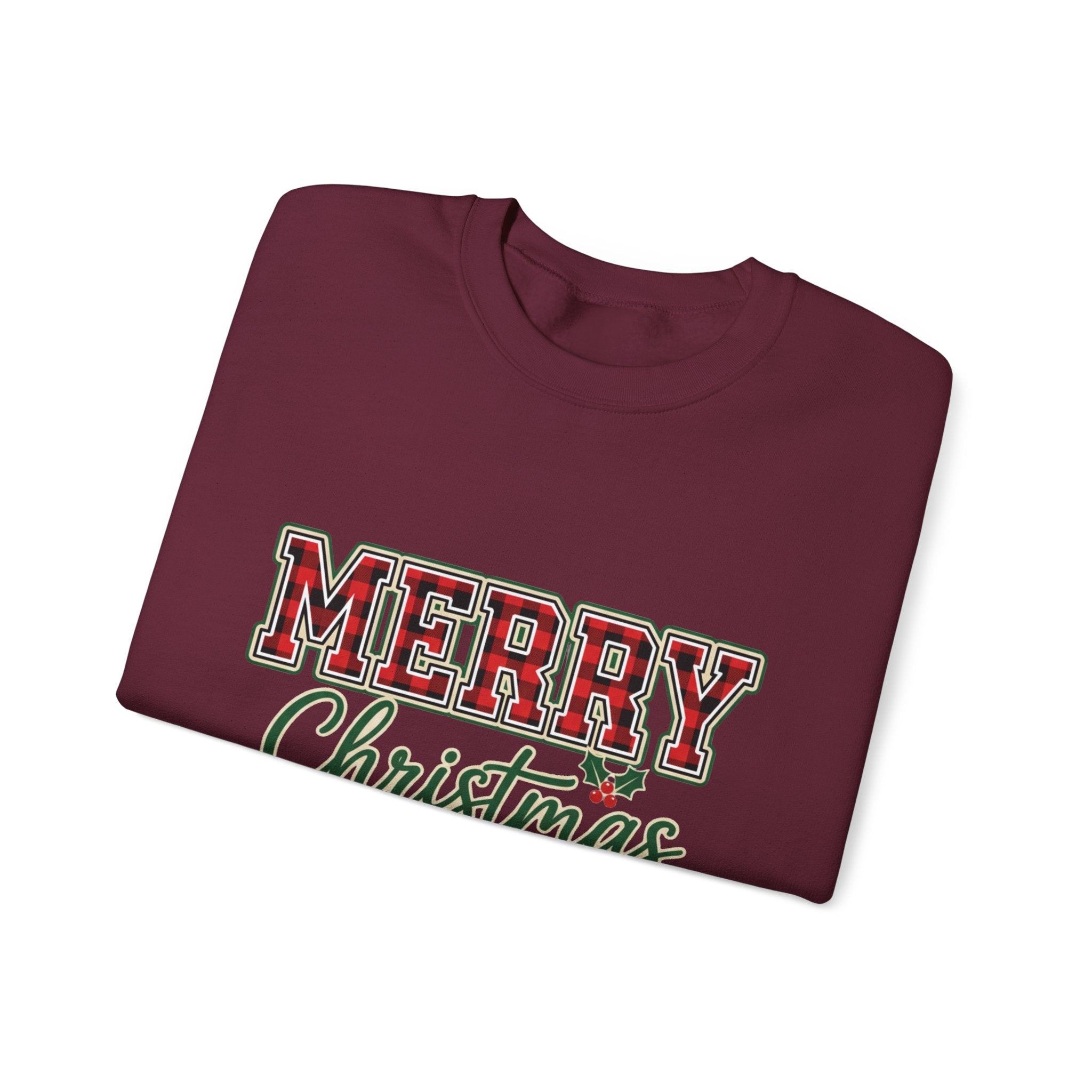 Classic Merry Christmas Womens Christmas Sweatshirt | Holiday Sweater for Women