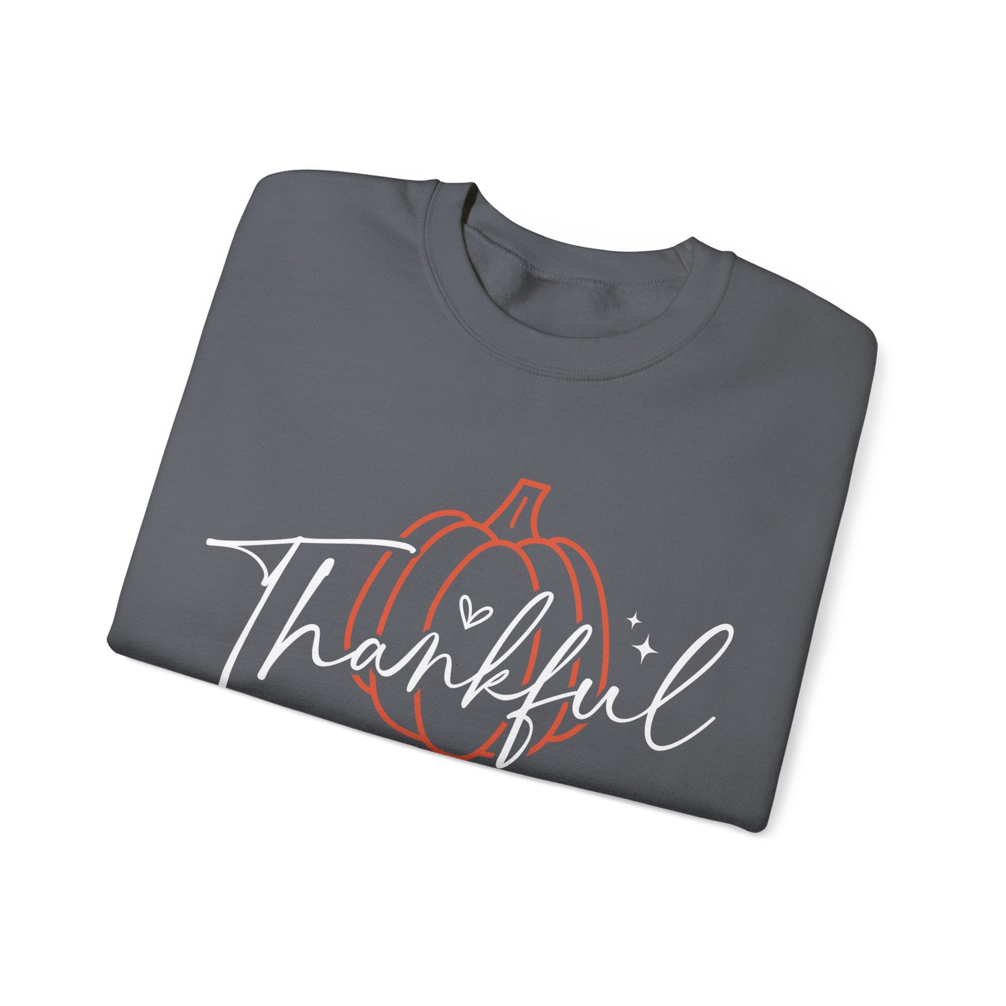 Thankful Pumpkin Womens Thanksgiving Sweatshirt