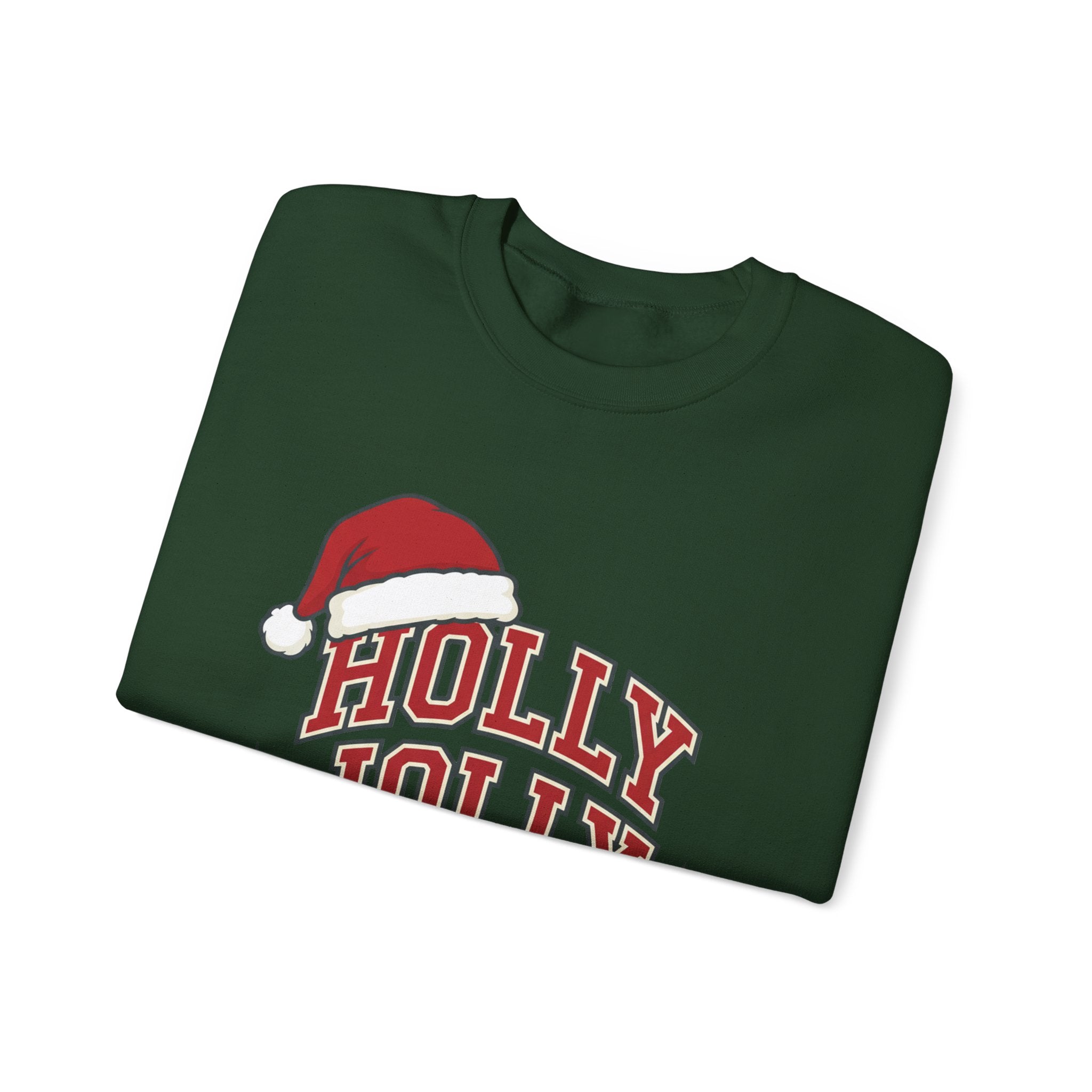 Holly Jolly Santa Hat Sweatshirt | Womens Christmas Sweatshirt