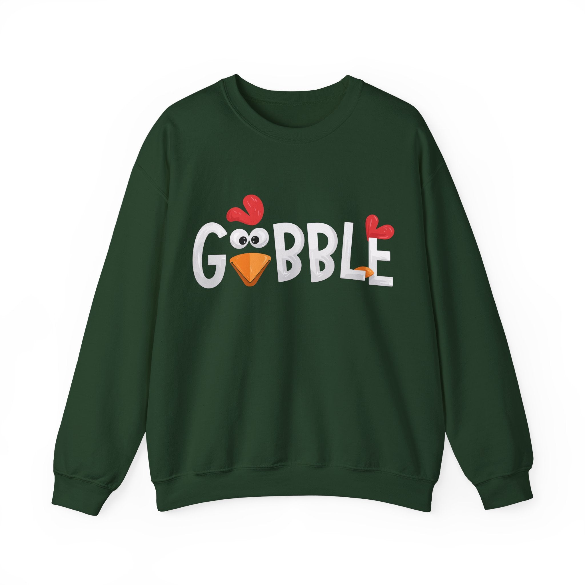 Gobble Turkey Face Thanksgiving Sweatshirt