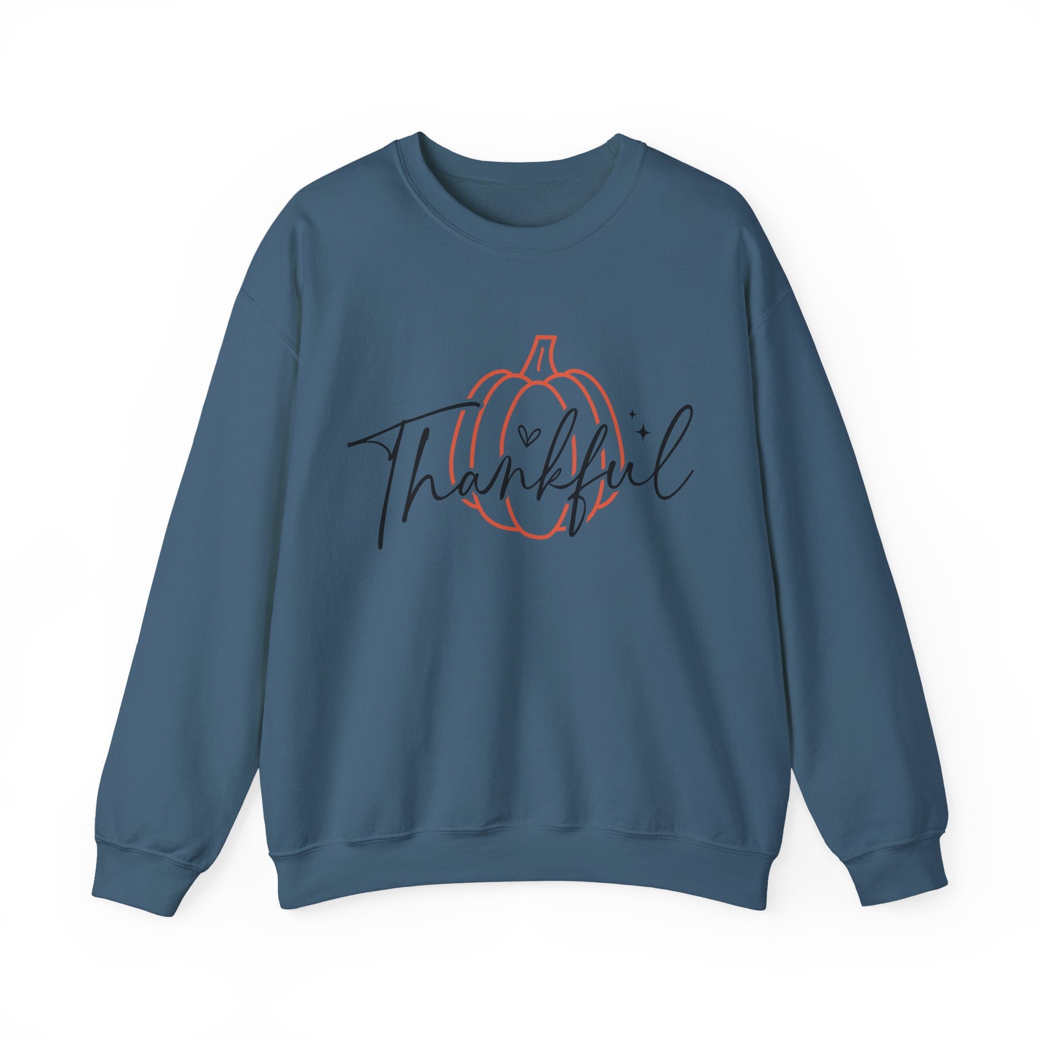 Thankful Pumpkin Womens Thanksgiving Sweatshirt