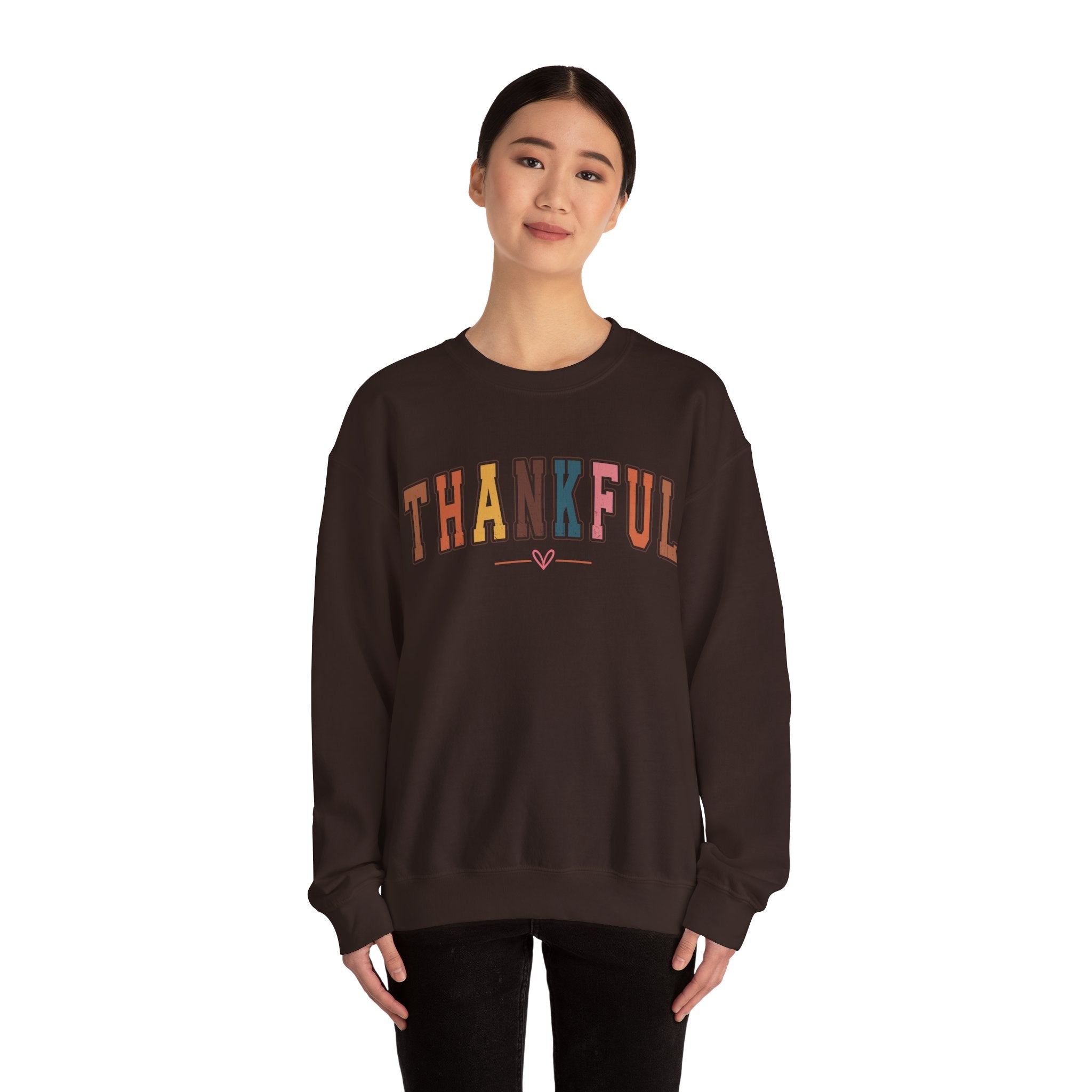 Thankful Multicolor Varsity Sweatshirt