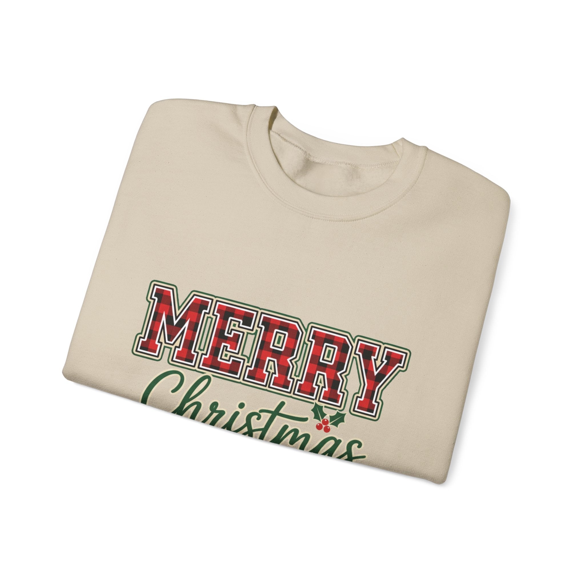 Classic Merry Christmas Womens Christmas Sweatshirt | Holiday Sweater for Women