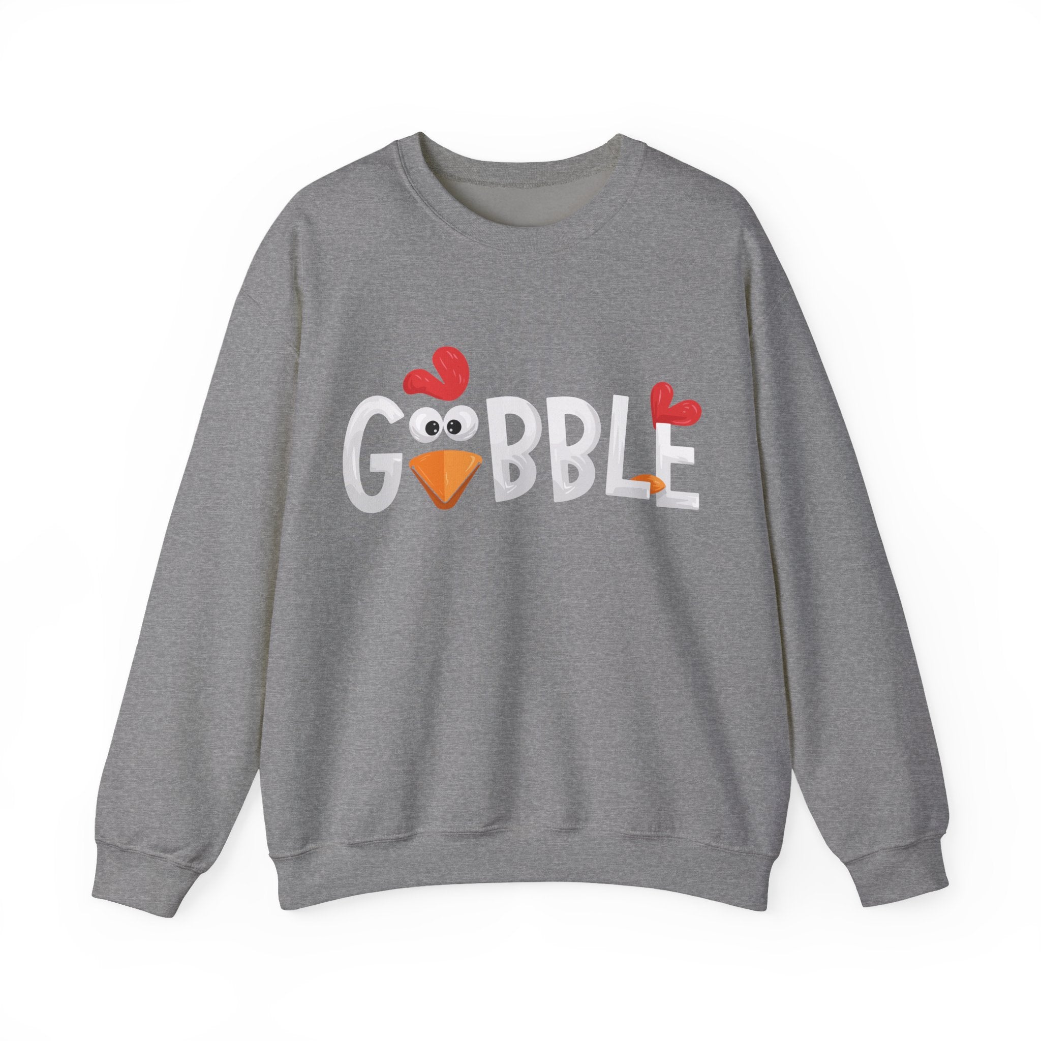 Gobble Turkey Face Thanksgiving Sweatshirt