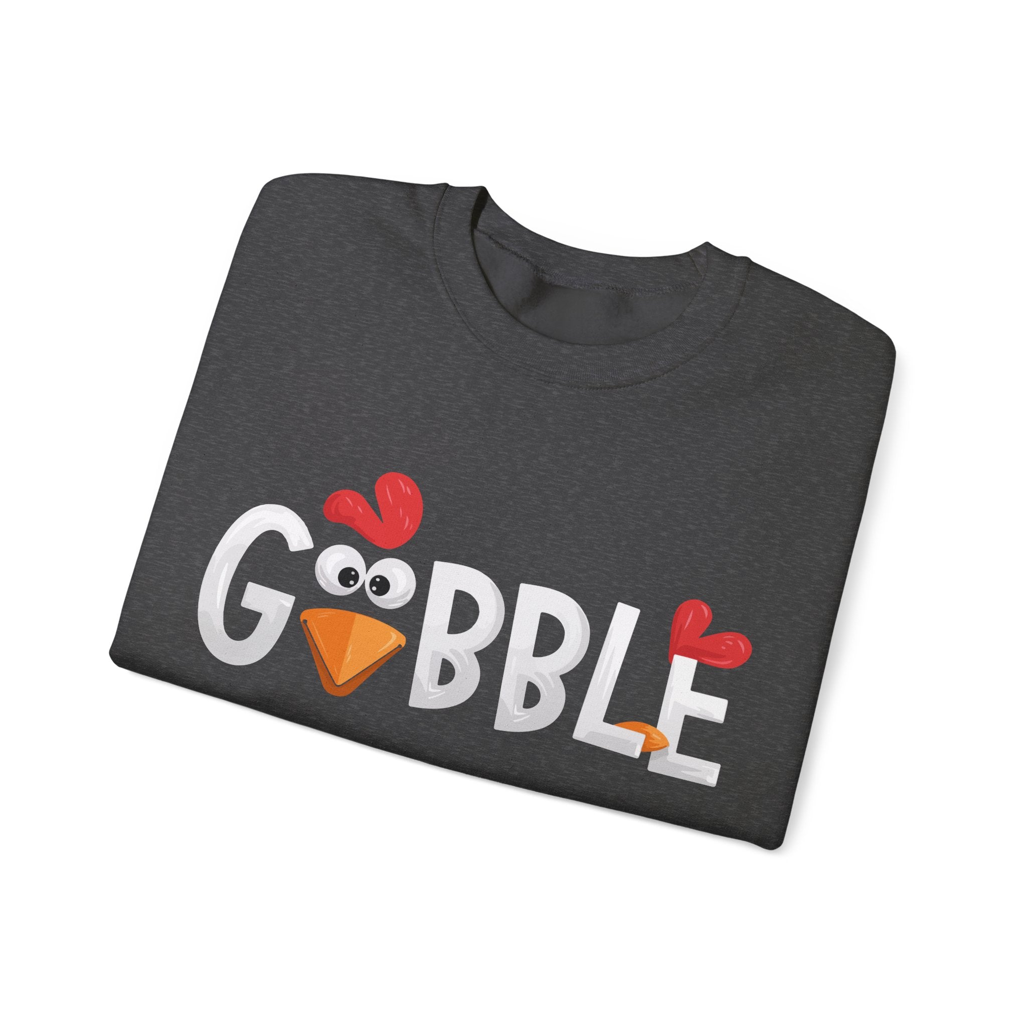 Gobble Turkey Face Thanksgiving Sweatshirt