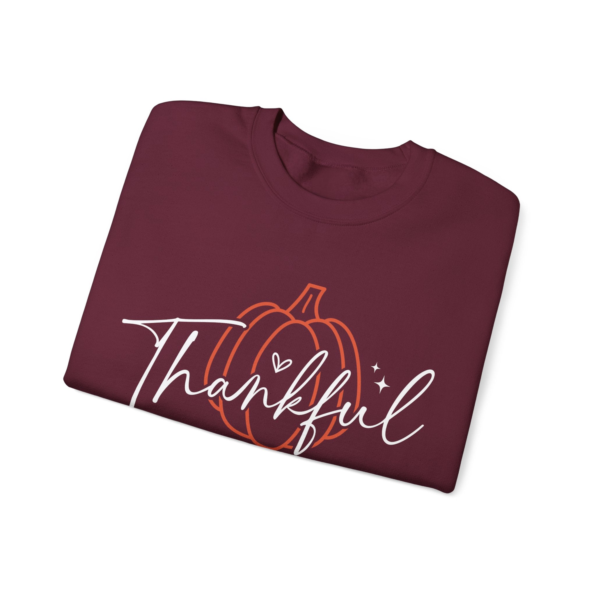 Thankful Pumpkin Womens Thanksgiving Sweatshirt