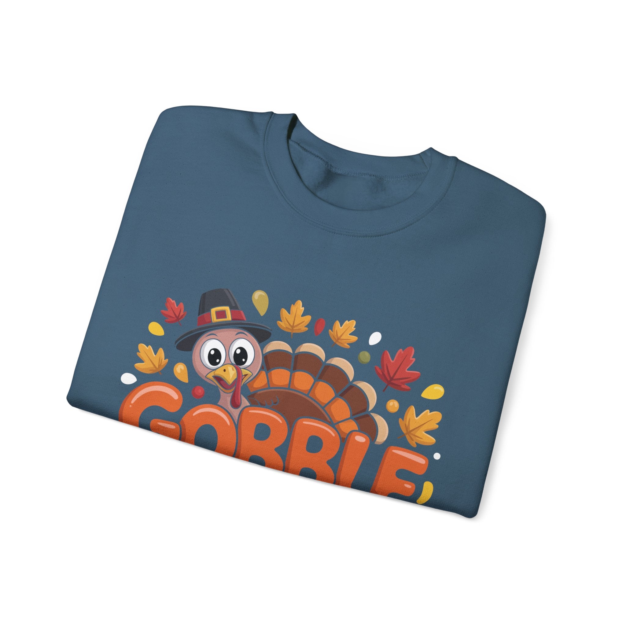 Gobble Gobble Turkey Thanksgiving Sweatshirt Crewneck Pullover Sweatshirt