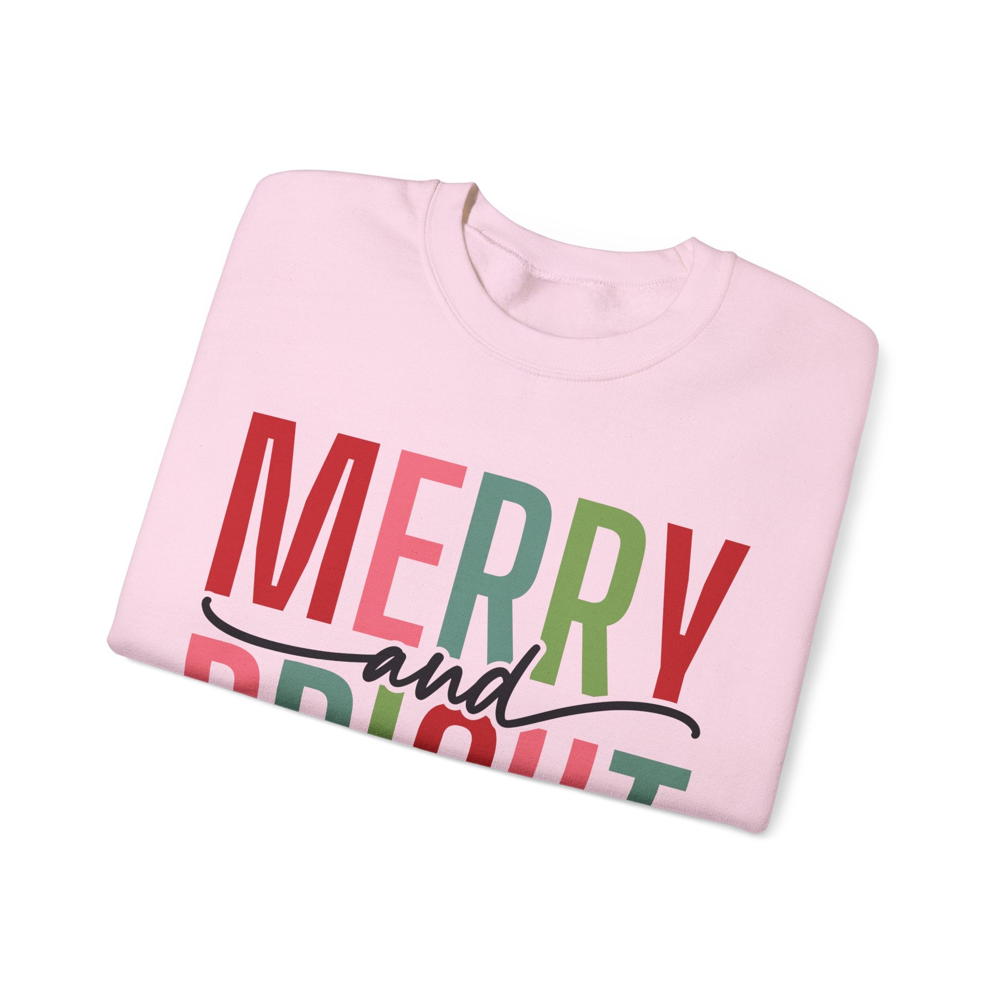 Merry and Bright Christmas Sweatshirt for Women | Christmas Holiday Crewneck Sweatshirt