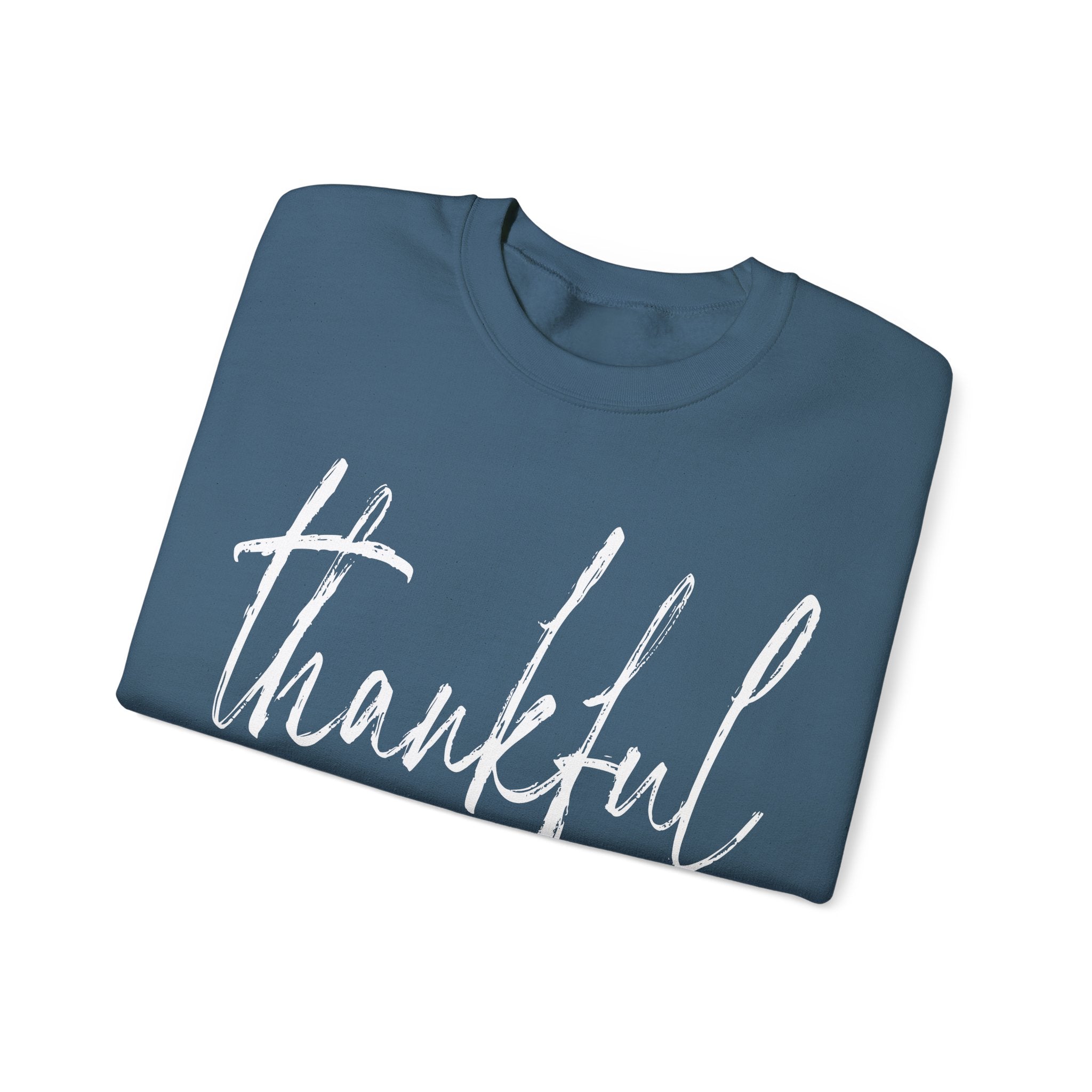 Thankful Always Thanksgiving Crewneck Womens Sweatshirt