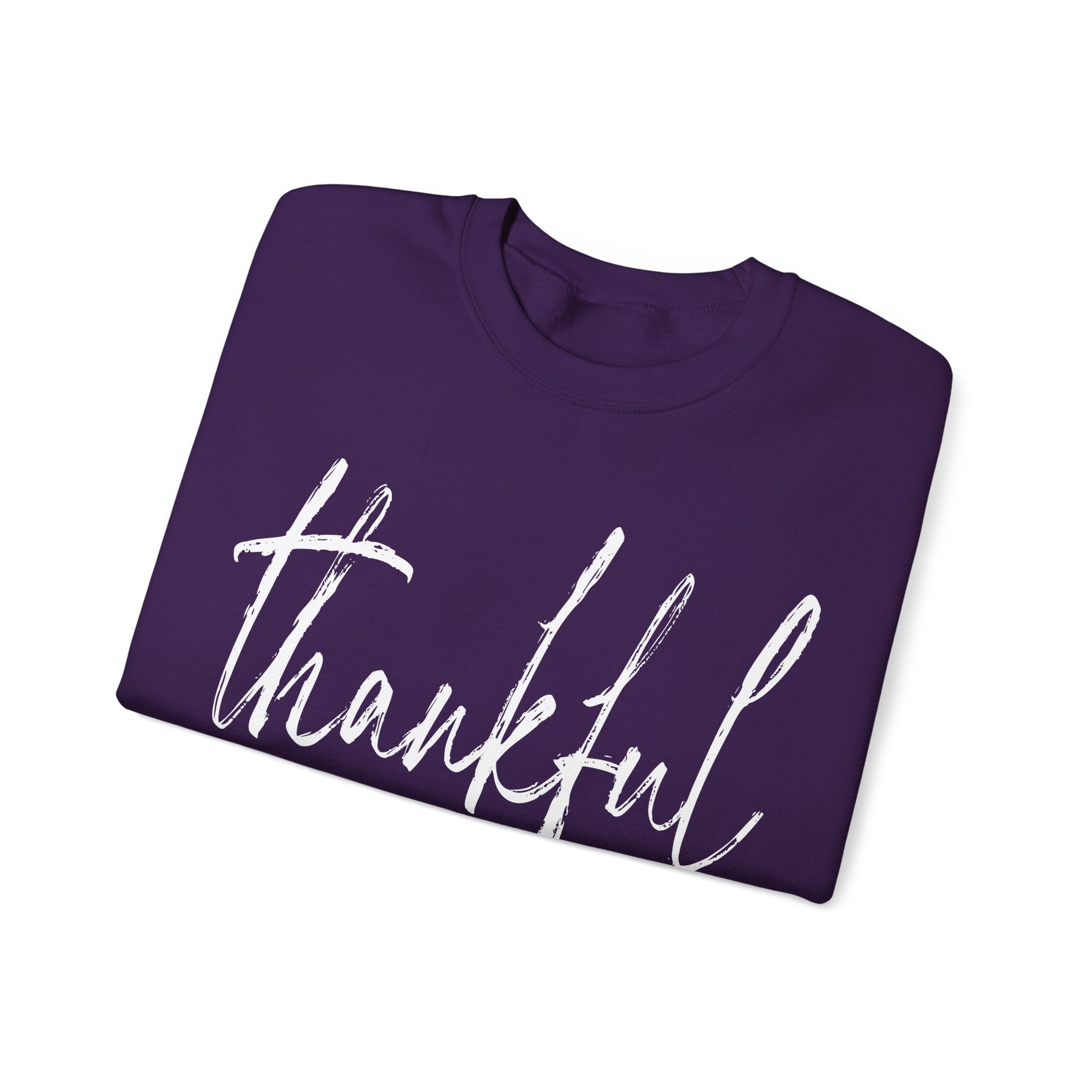 Thankful Always Thanksgiving Crewneck Womens Sweatshirt