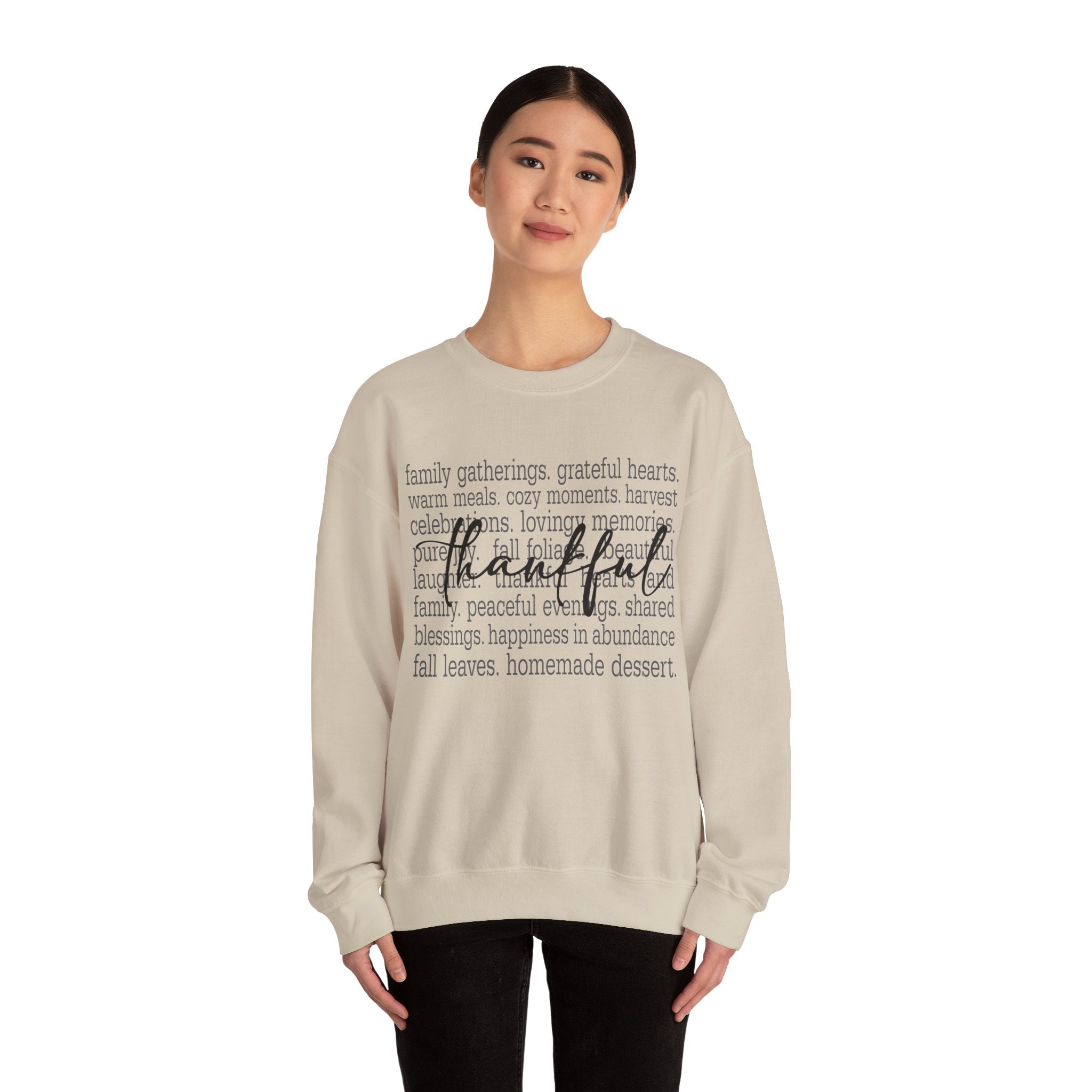 Thankful Gratitude Thanksgiving Womens Sweatshirt