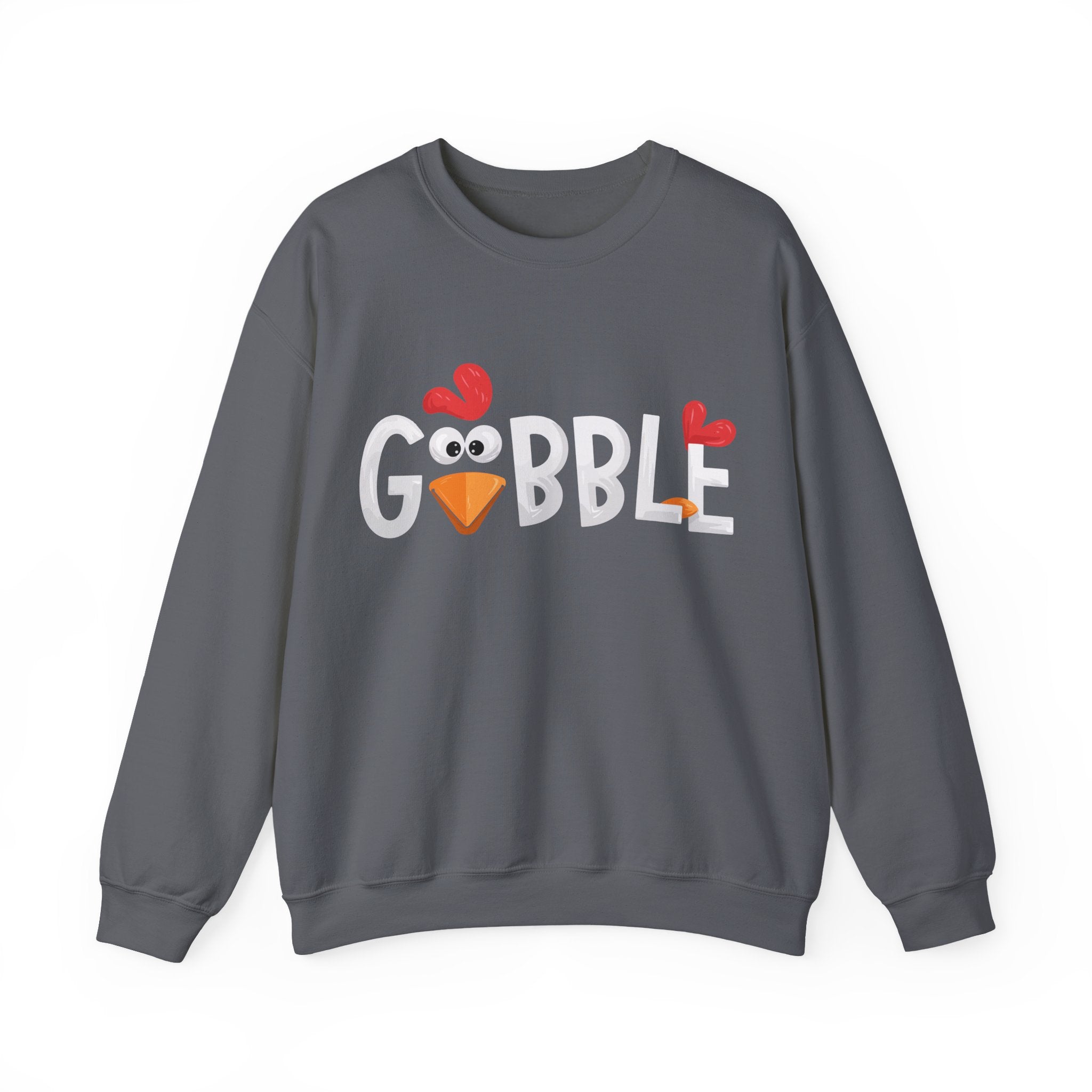 Gobble Turkey Face Thanksgiving Sweatshirt
