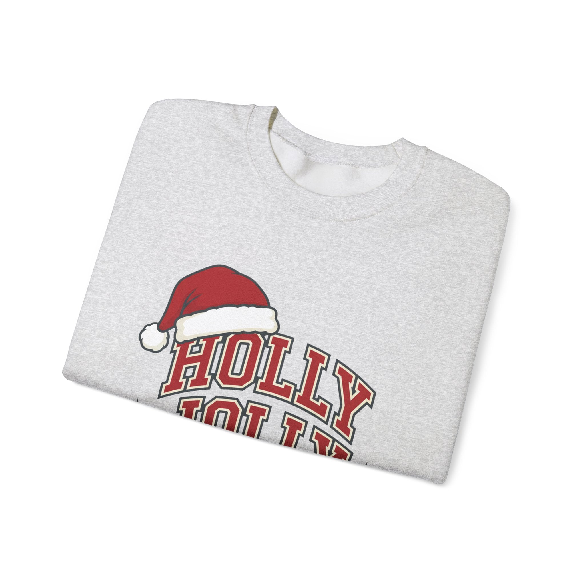 Holly Jolly Santa Hat Sweatshirt | Womens Christmas Sweatshirt