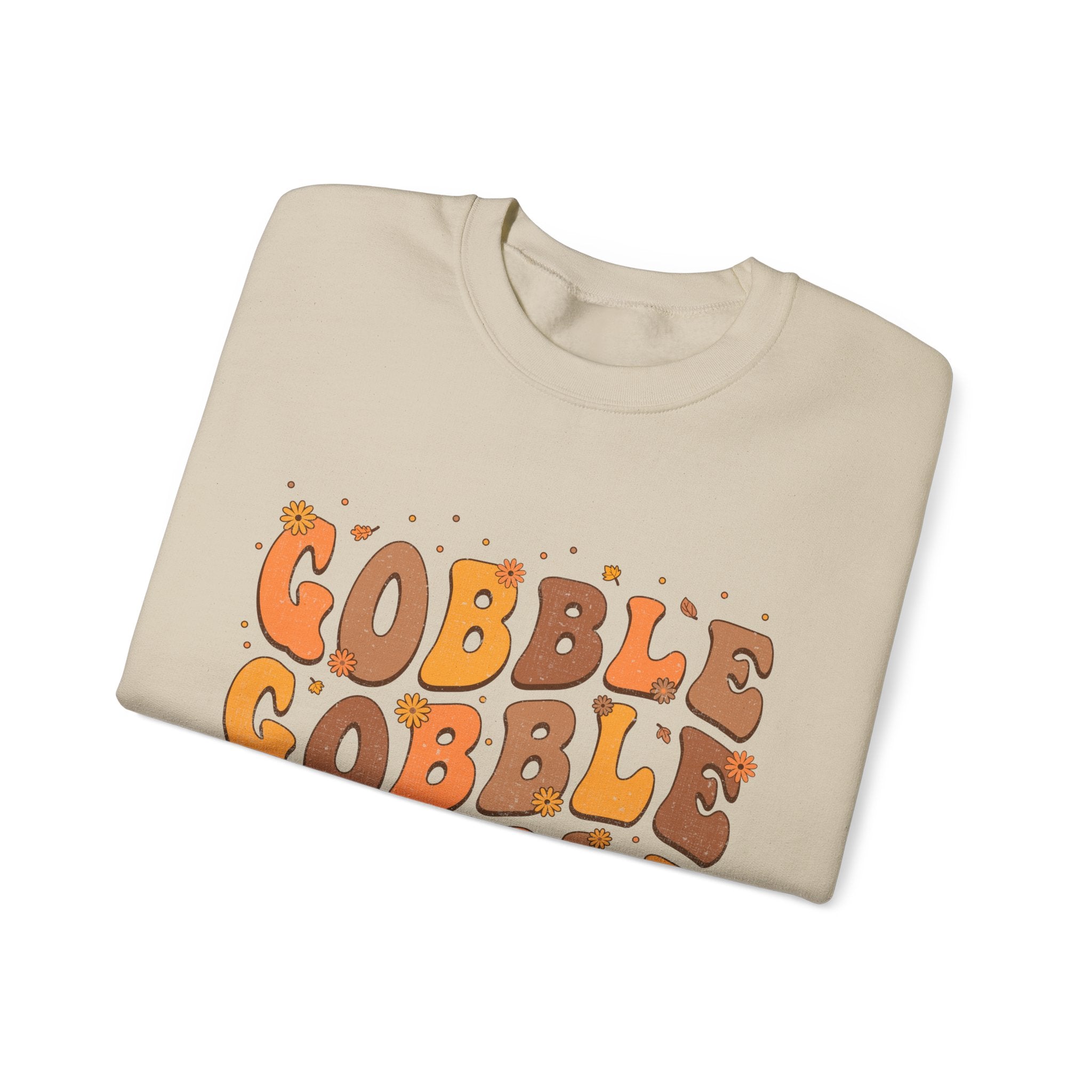 Gobble Gobble Gobble Retro Thanksgiving Sweatshirt