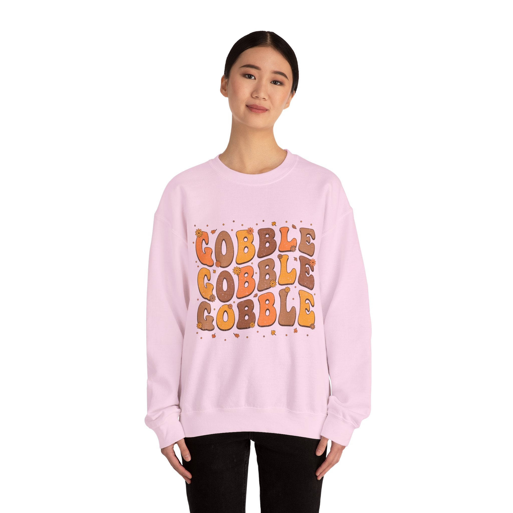 Gobble Gobble Gobble Retro Thanksgiving Sweatshirt