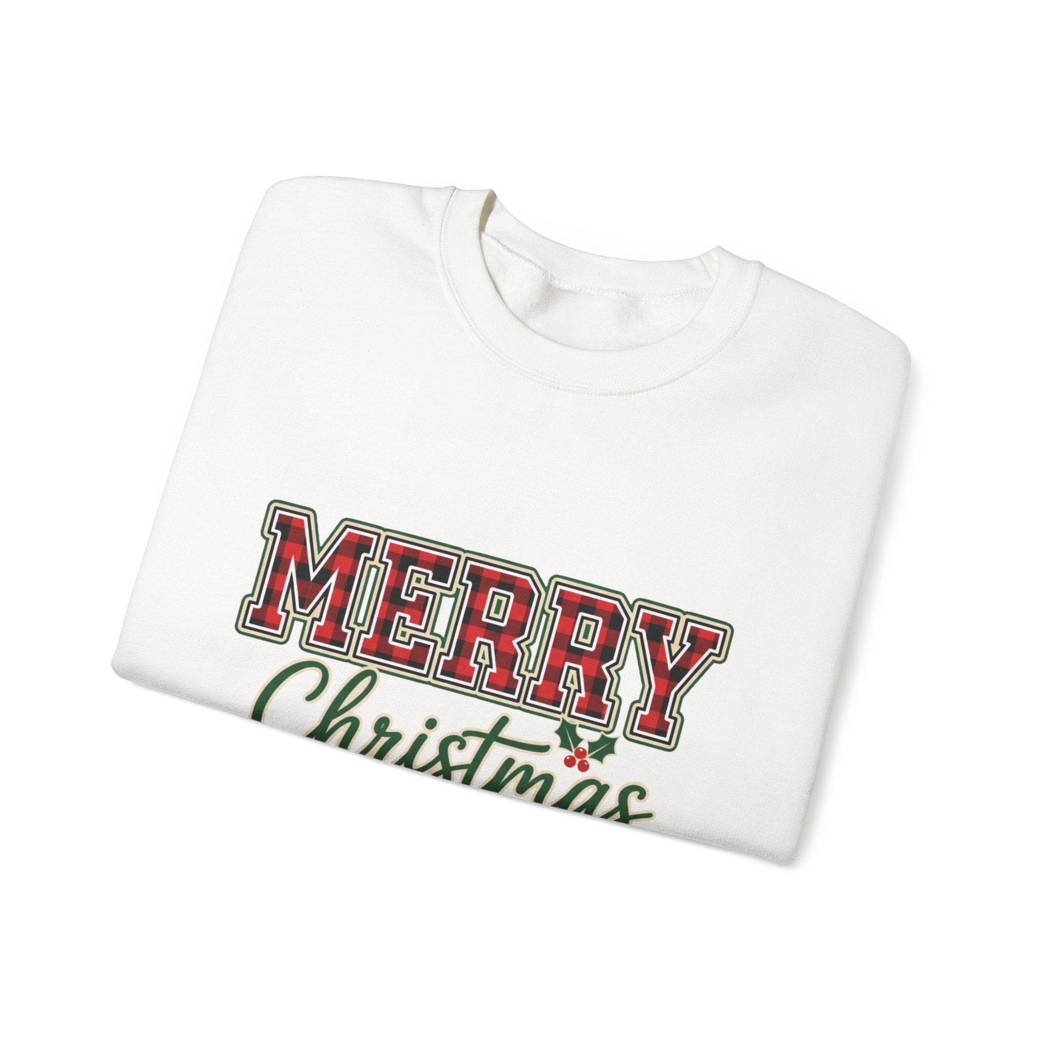 Classic Merry Christmas Womens Christmas Sweatshirt | Holiday Sweater for Women