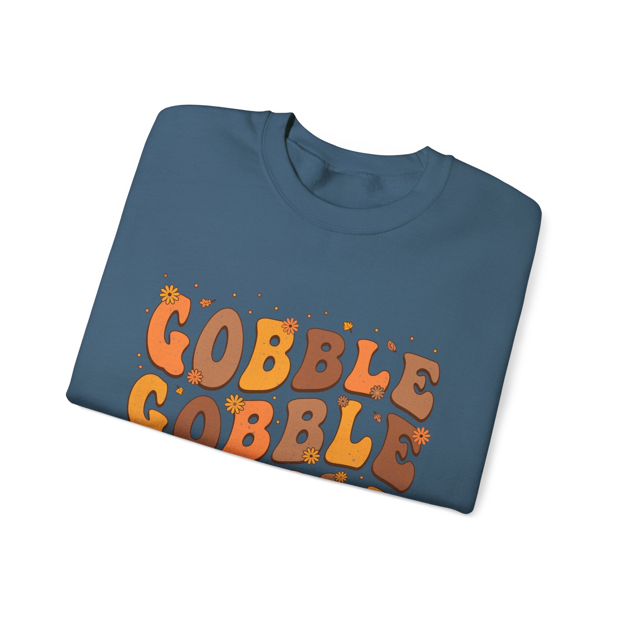 Gobble Gobble Gobble Retro Thanksgiving Sweatshirt
