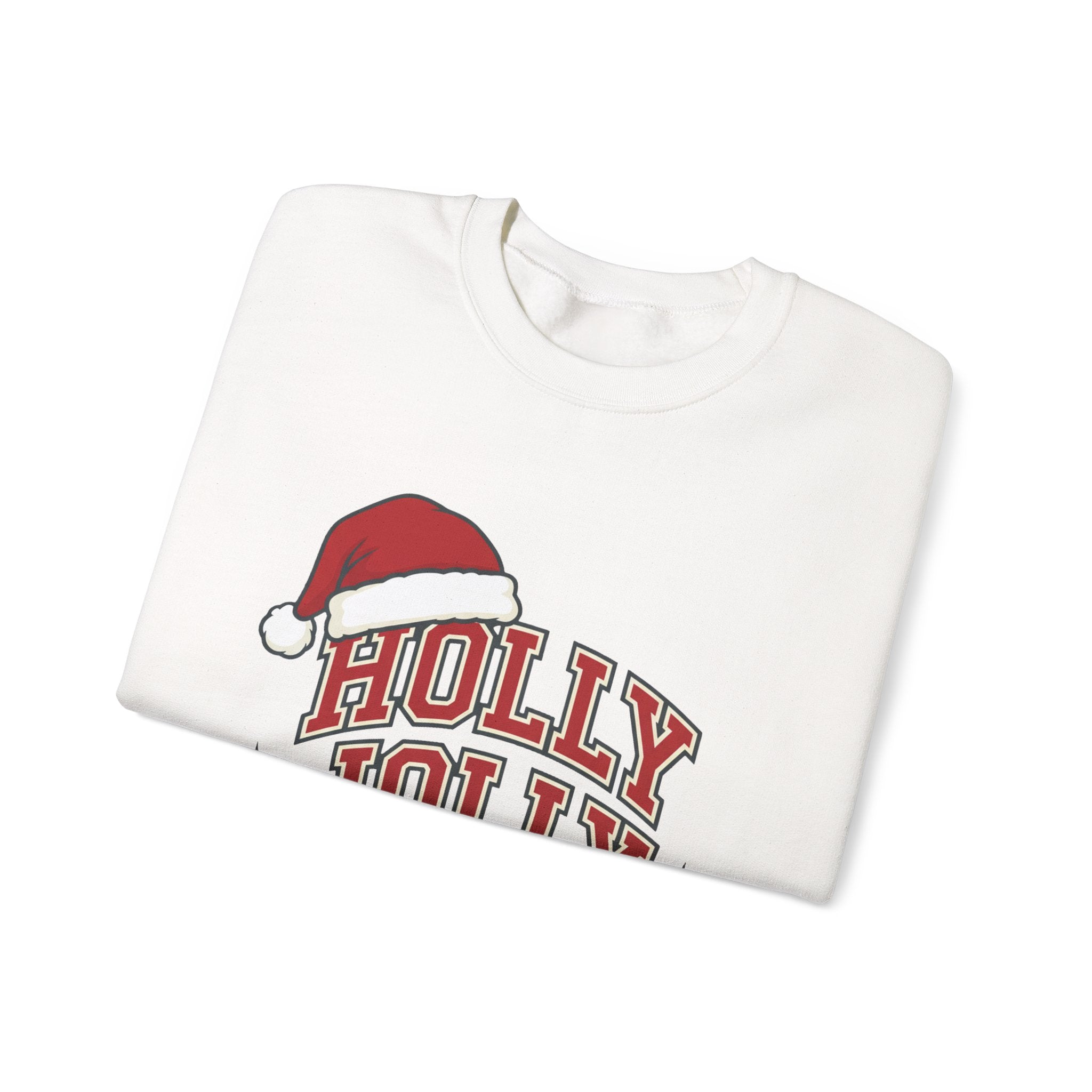 Holly Jolly Santa Hat Sweatshirt | Womens Christmas Sweatshirt