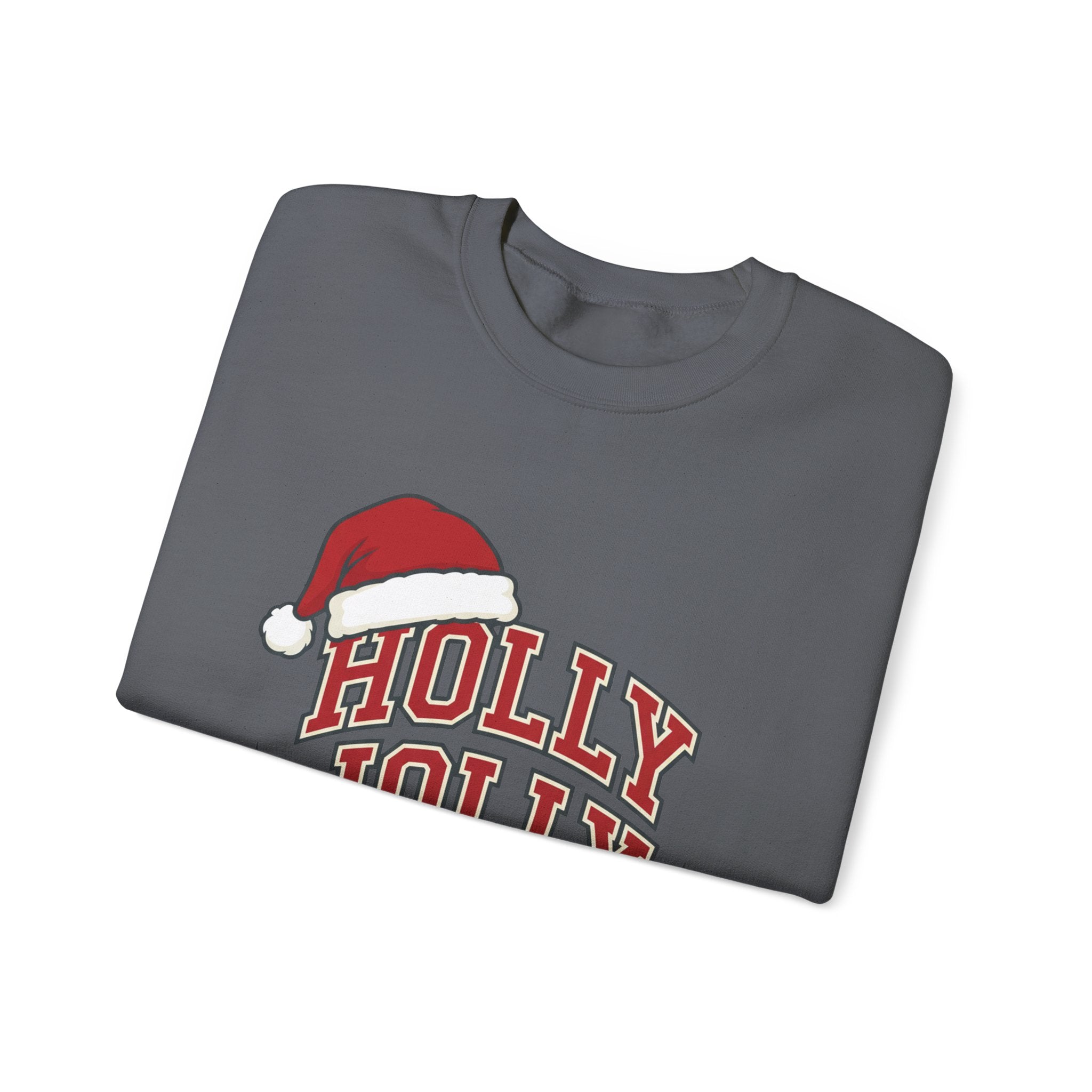 Holly Jolly Santa Hat Sweatshirt | Womens Christmas Sweatshirt
