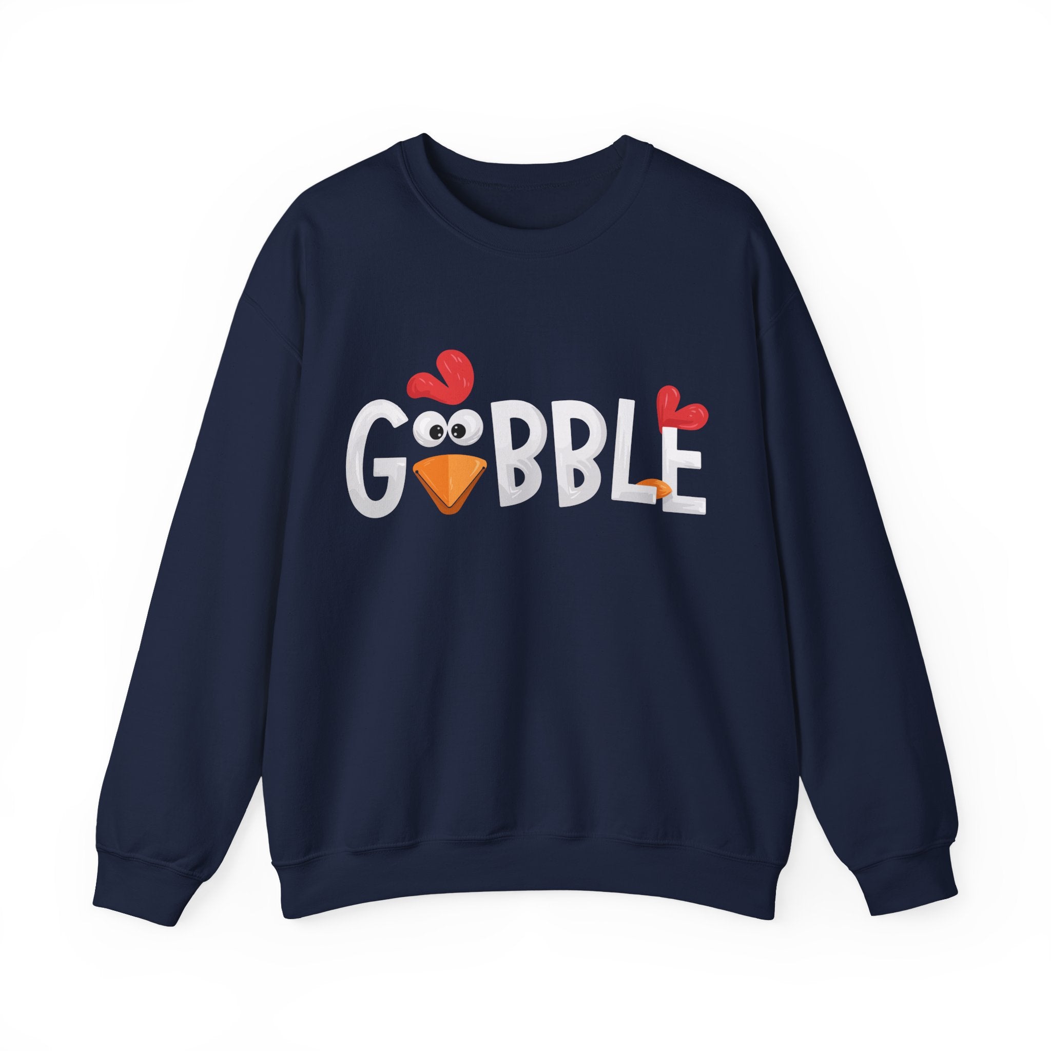 Gobble Turkey Face Thanksgiving Sweatshirt