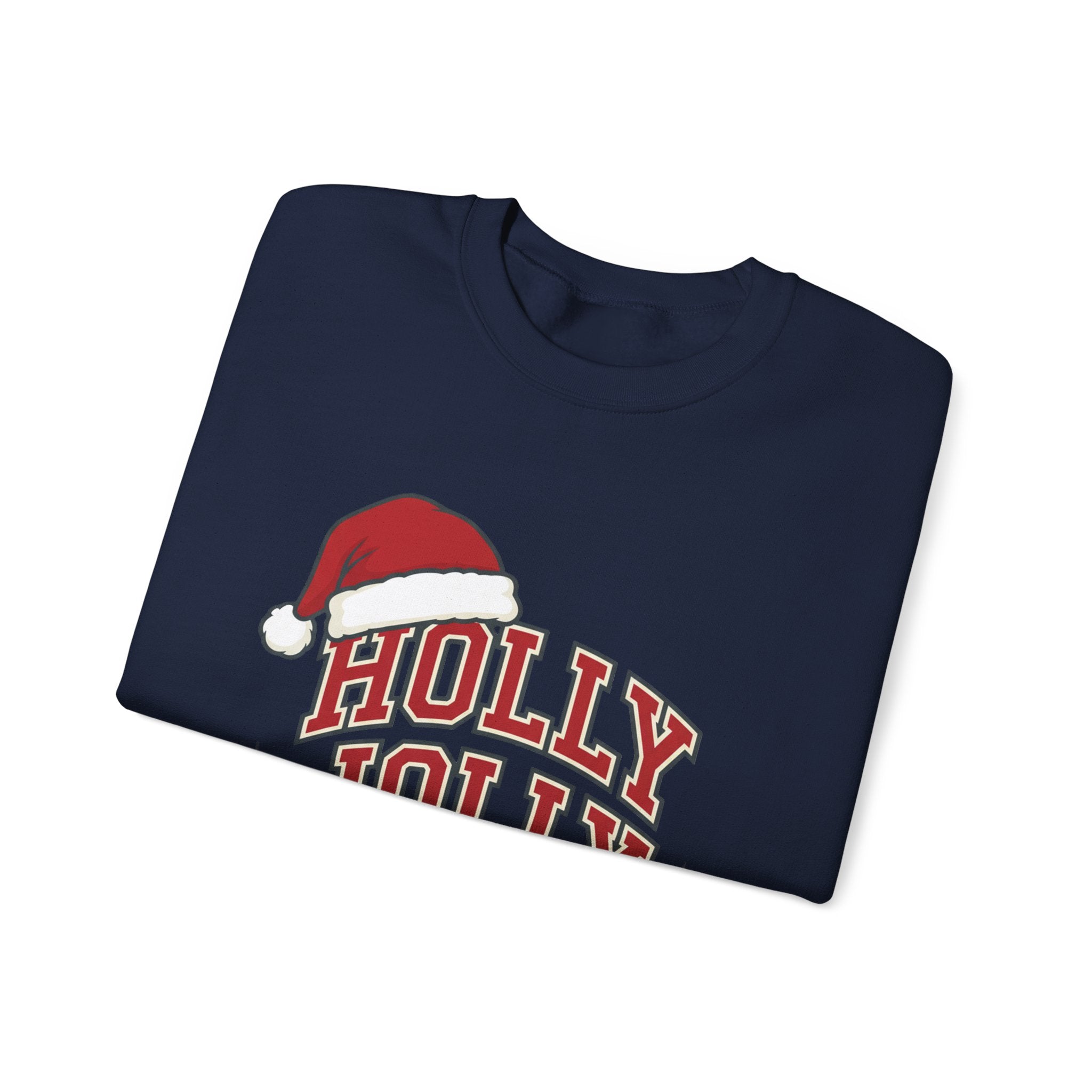 Holly Jolly Santa Hat Sweatshirt | Womens Christmas Sweatshirt