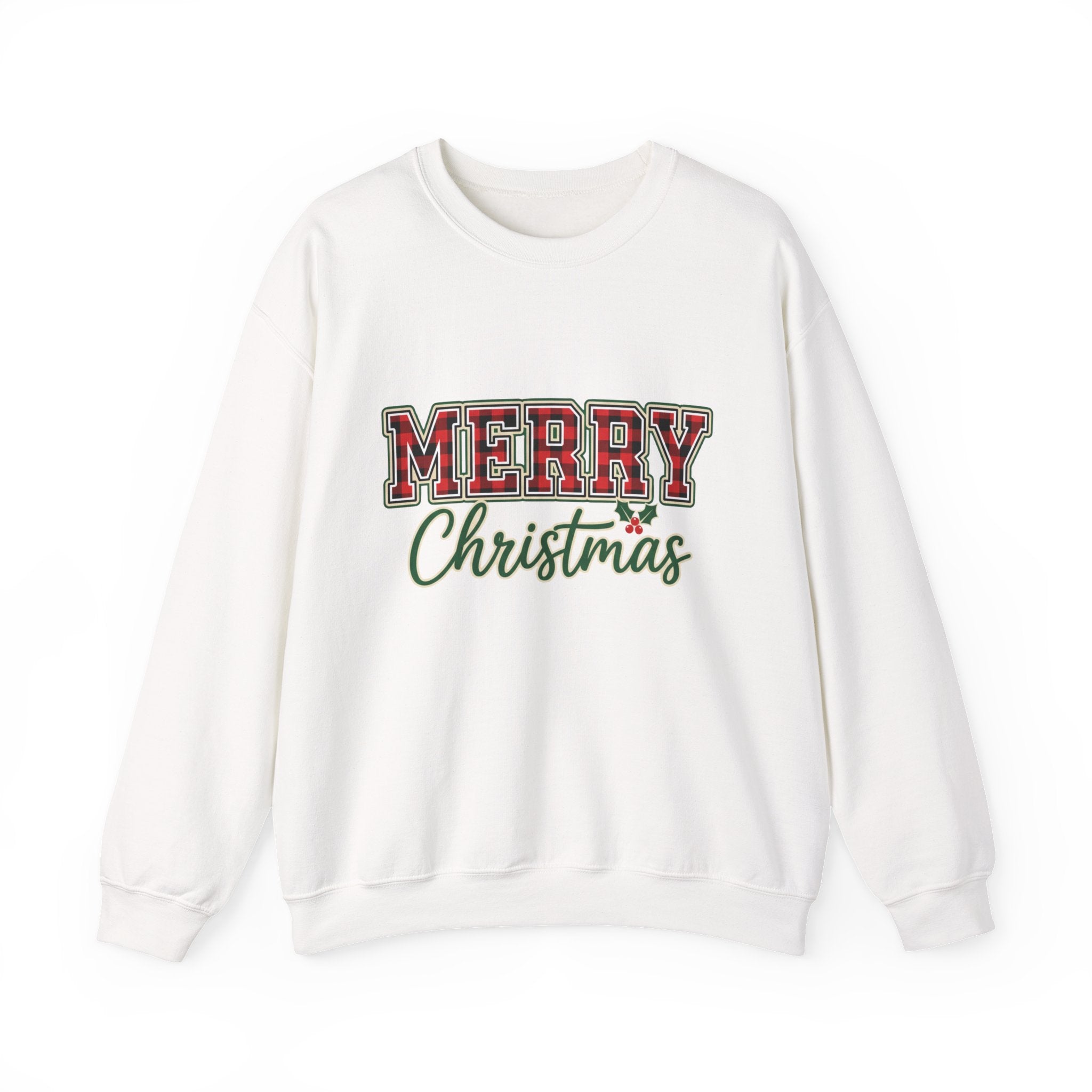 Classic Merry Christmas Womens Christmas Sweatshirt | Holiday Sweater for Women