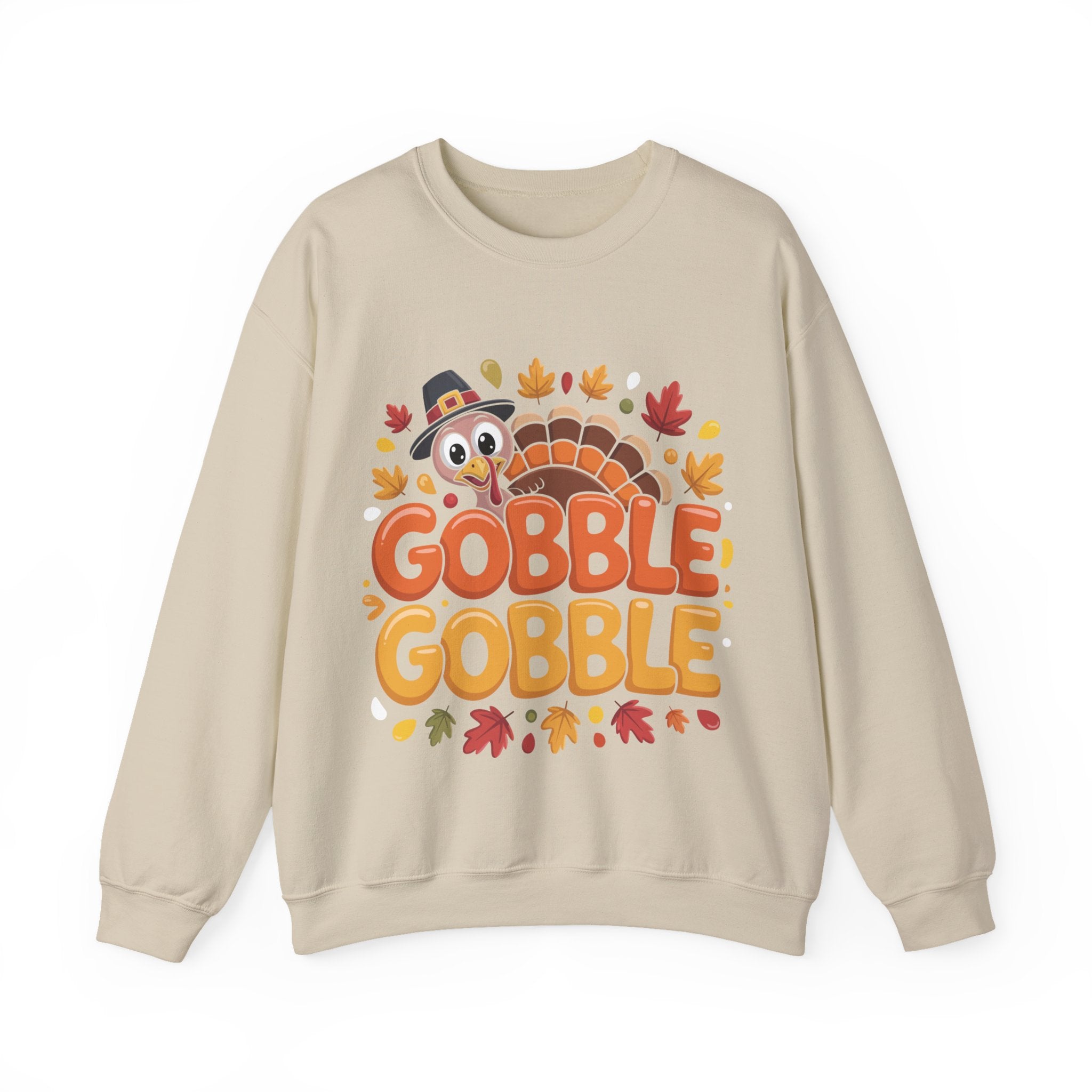 Gobble Gobble Turkey Thanksgiving Sweatshirt Crewneck Pullover Sweatshirt