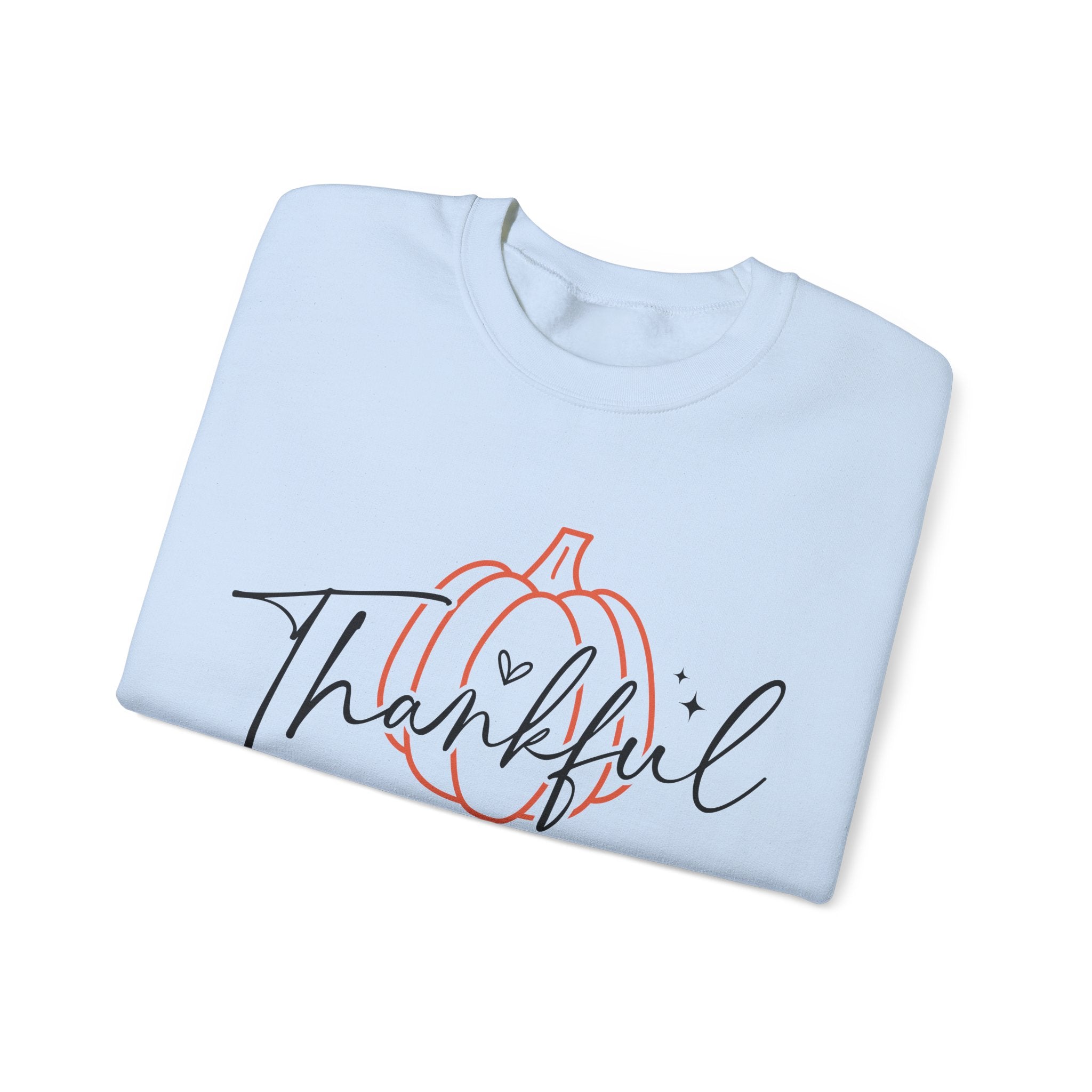 Thankful Pumpkin Womens Thanksgiving Sweatshirt