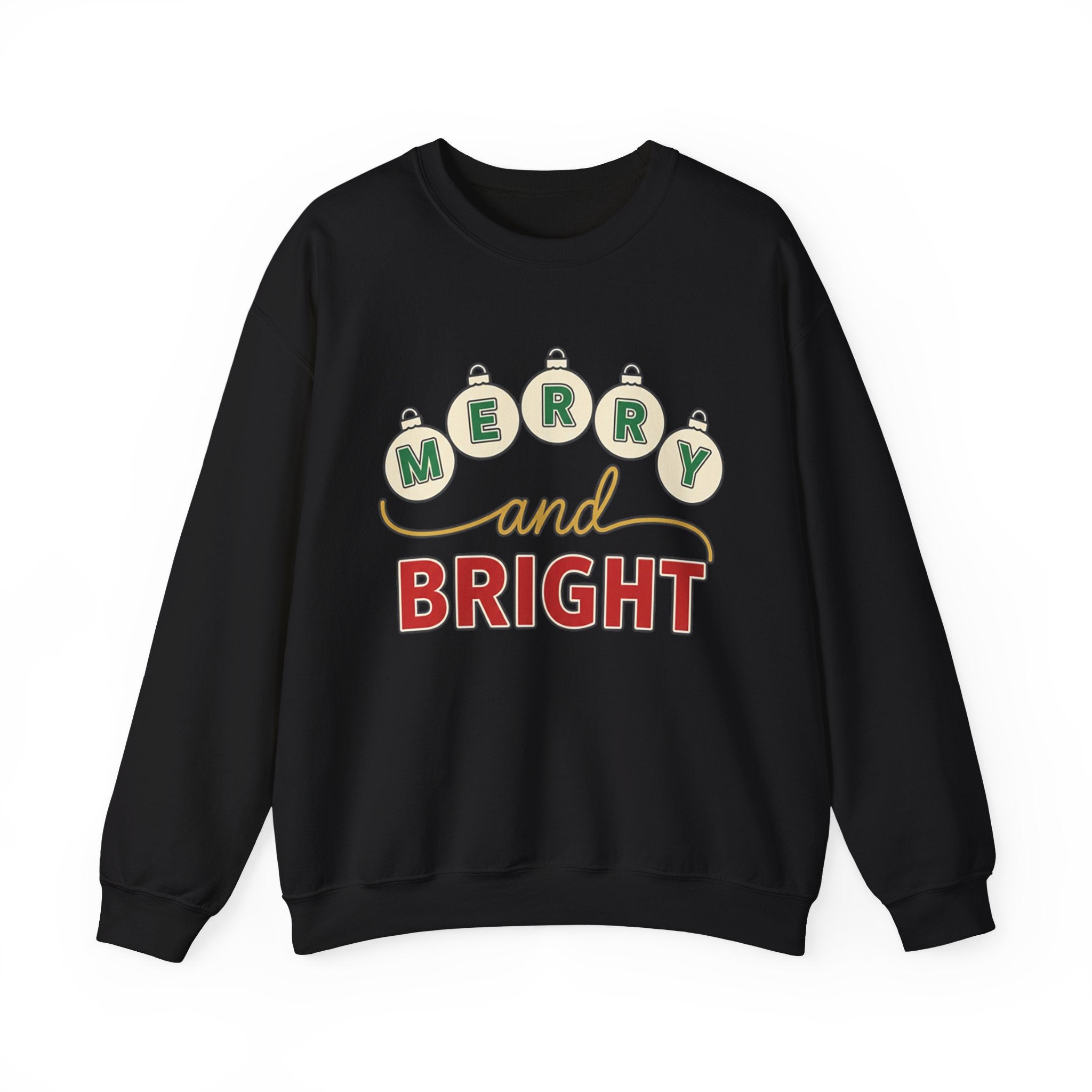 Merry and Bright Womens Christmas Ornaments Sweatshirt