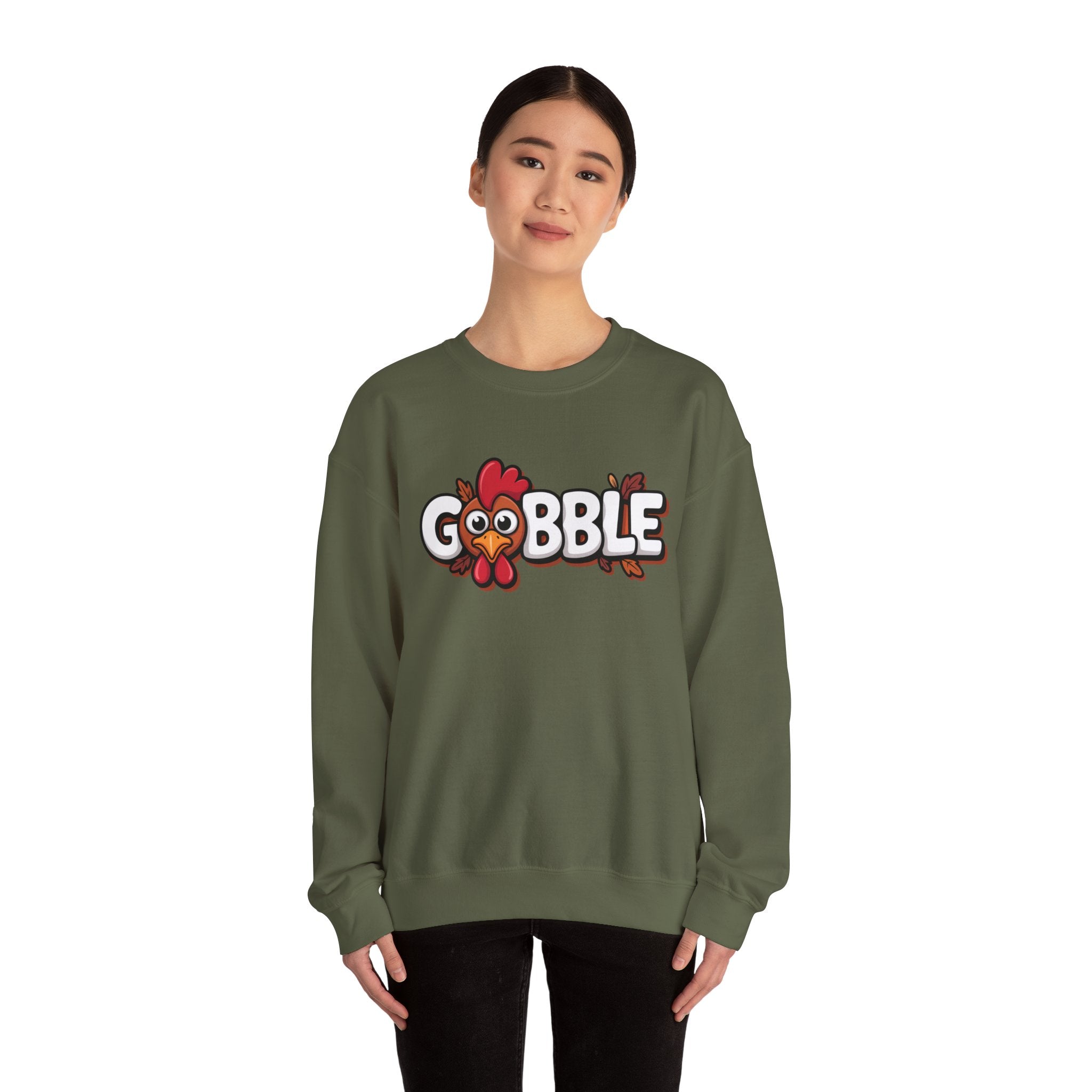 Gobble Turkey Thanksgiving Holiday Sweatshirt
