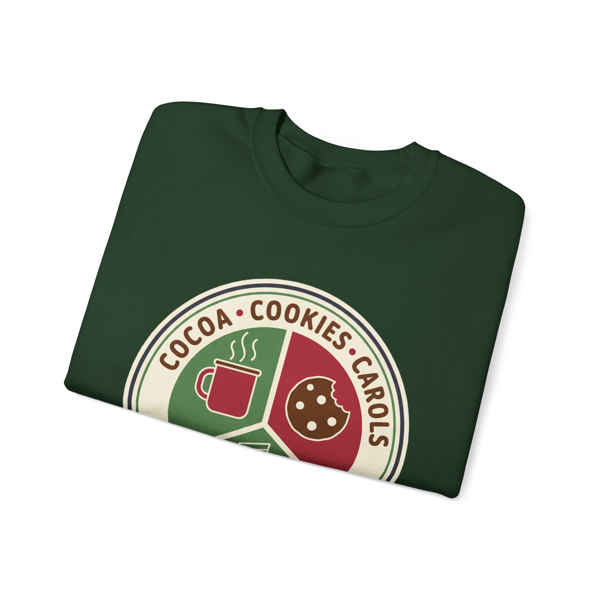 Cocoa Cookies Carols Christmas Sweatshirt | Womens Holiday Sweatshirt