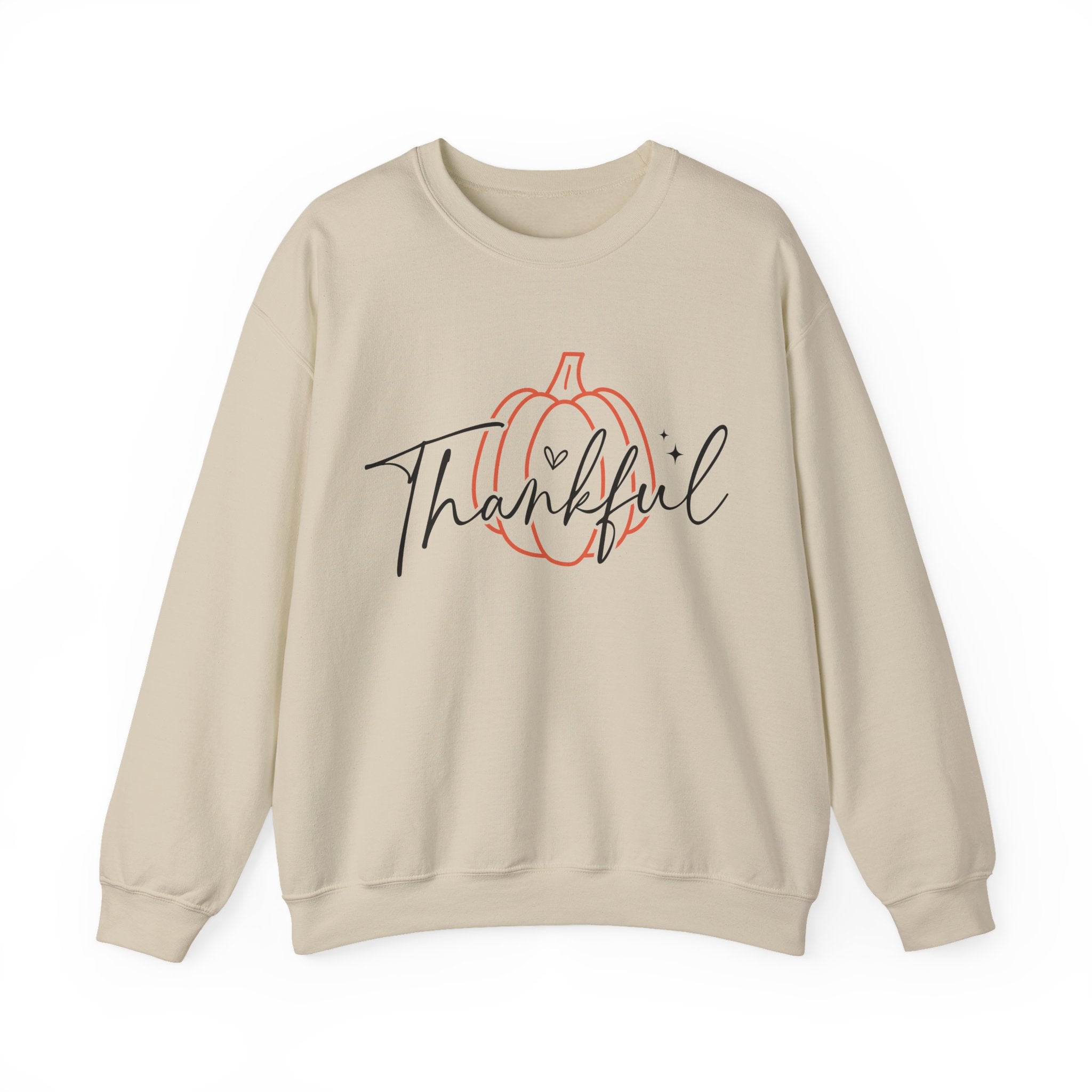 Thankful Pumpkin Womens Thanksgiving Sweatshirt