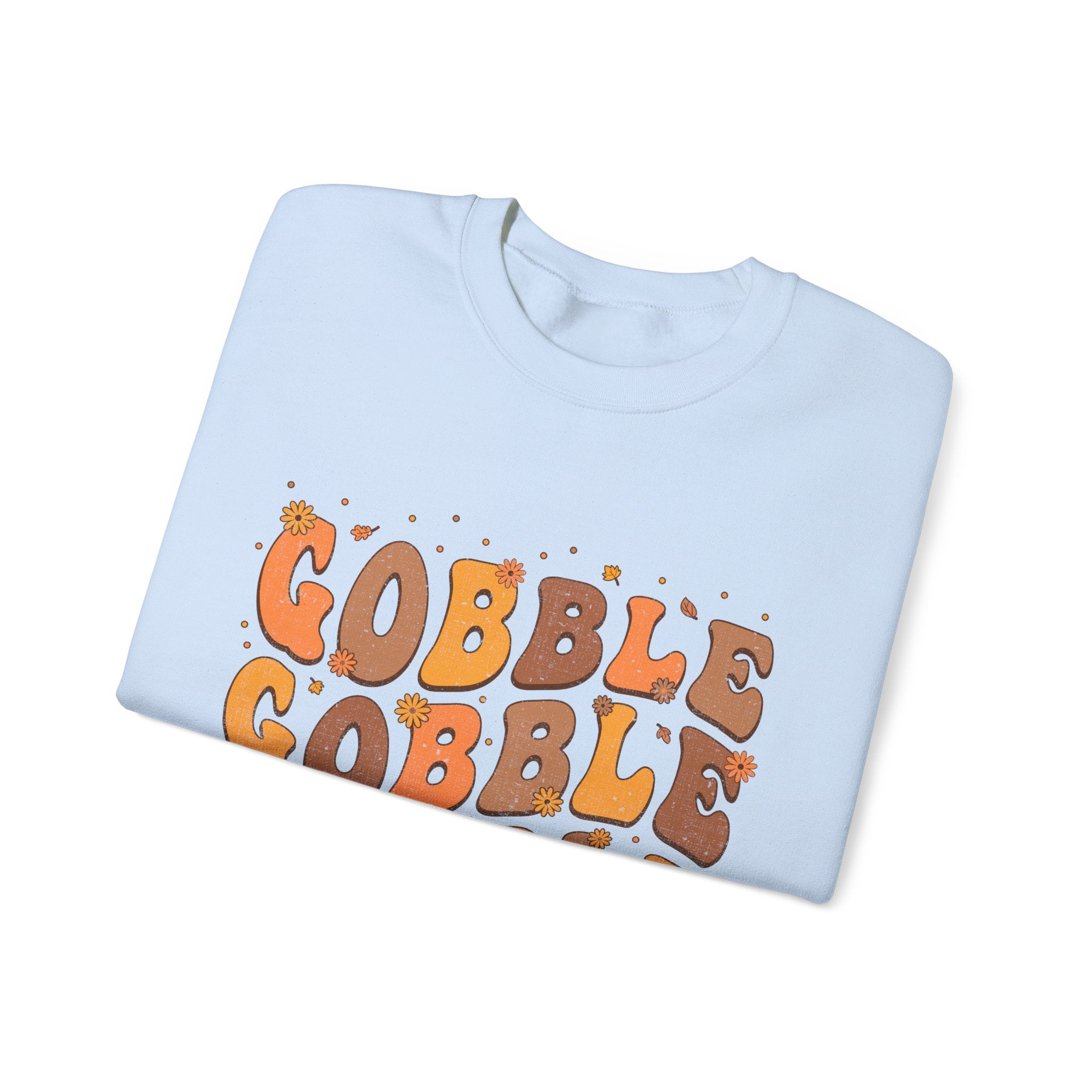 Gobble Gobble Gobble Retro Thanksgiving Sweatshirt