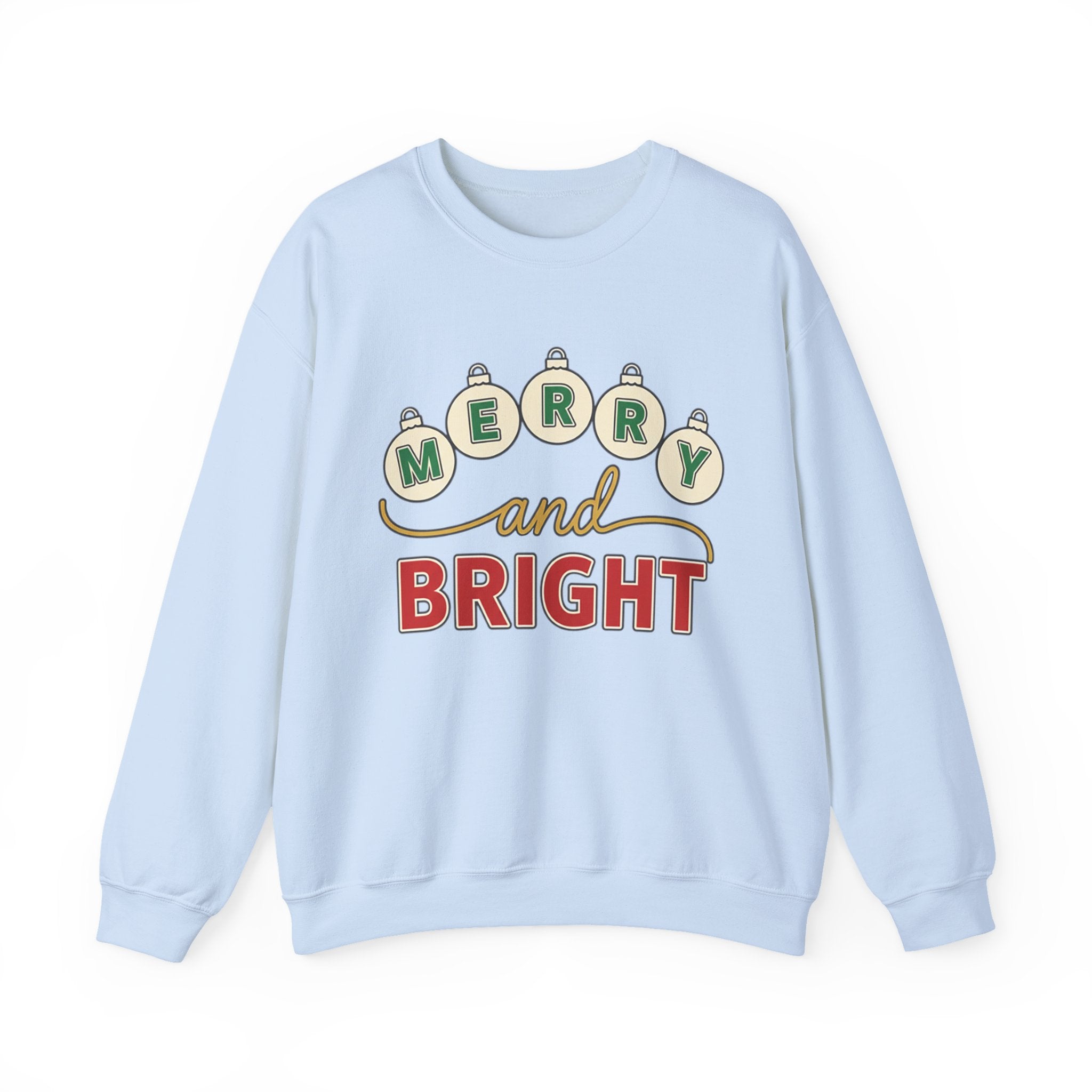 Merry and Bright Womens Christmas Ornaments Sweatshirt