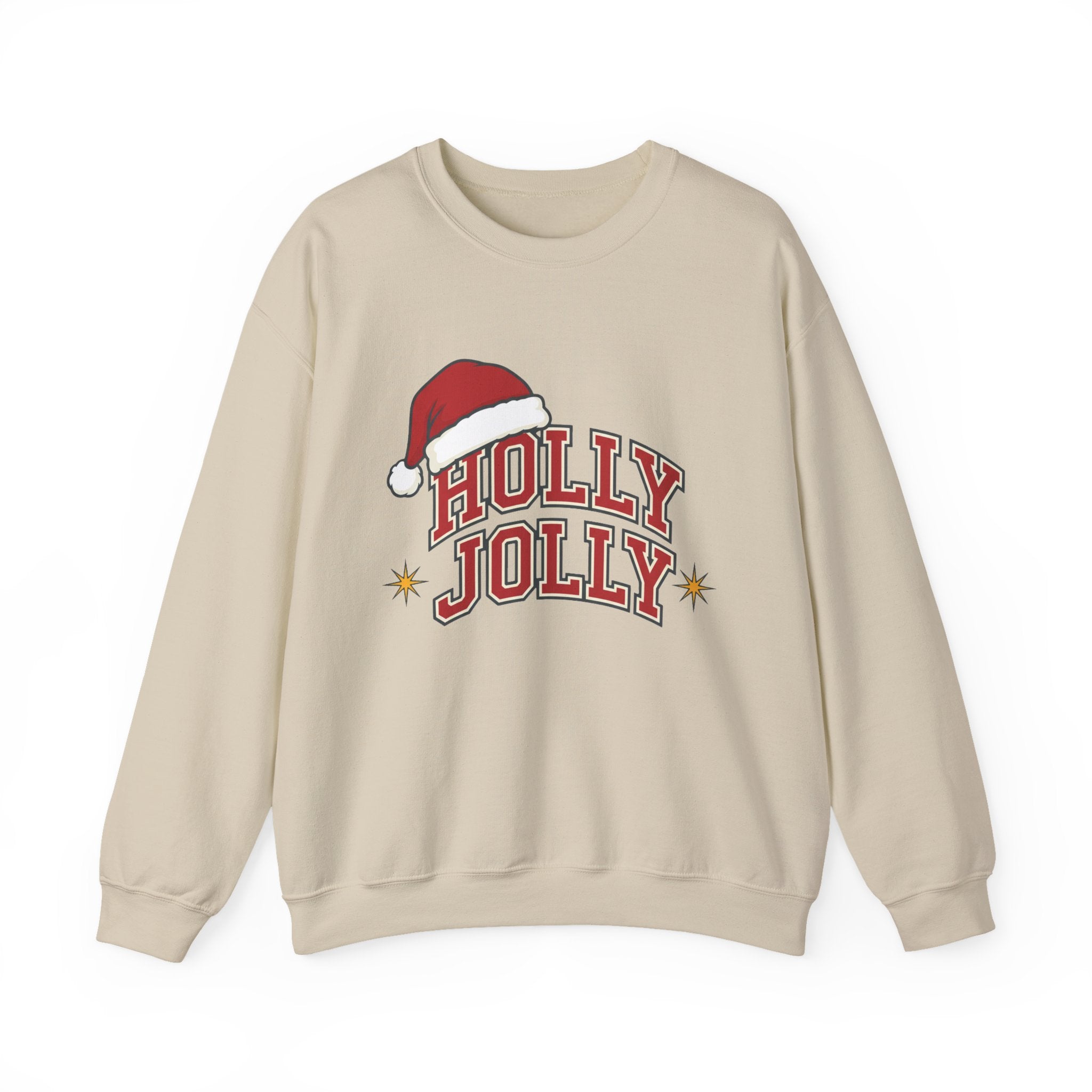 Holly Jolly Santa Hat Sweatshirt | Womens Christmas Sweatshirt
