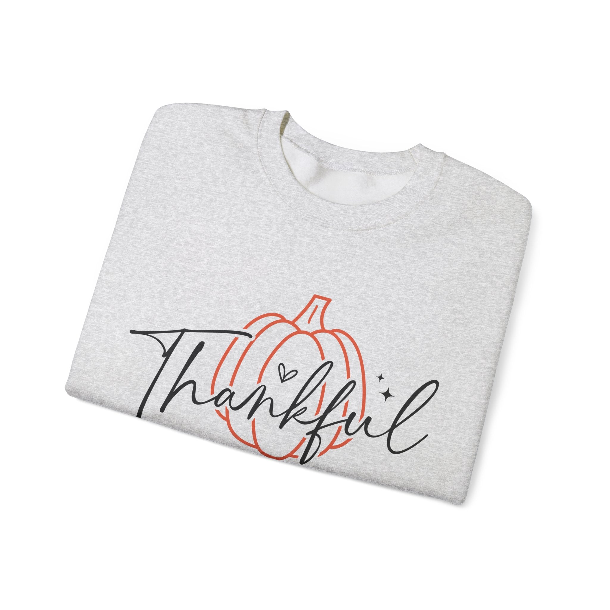 Thankful Pumpkin Womens Thanksgiving Sweatshirt