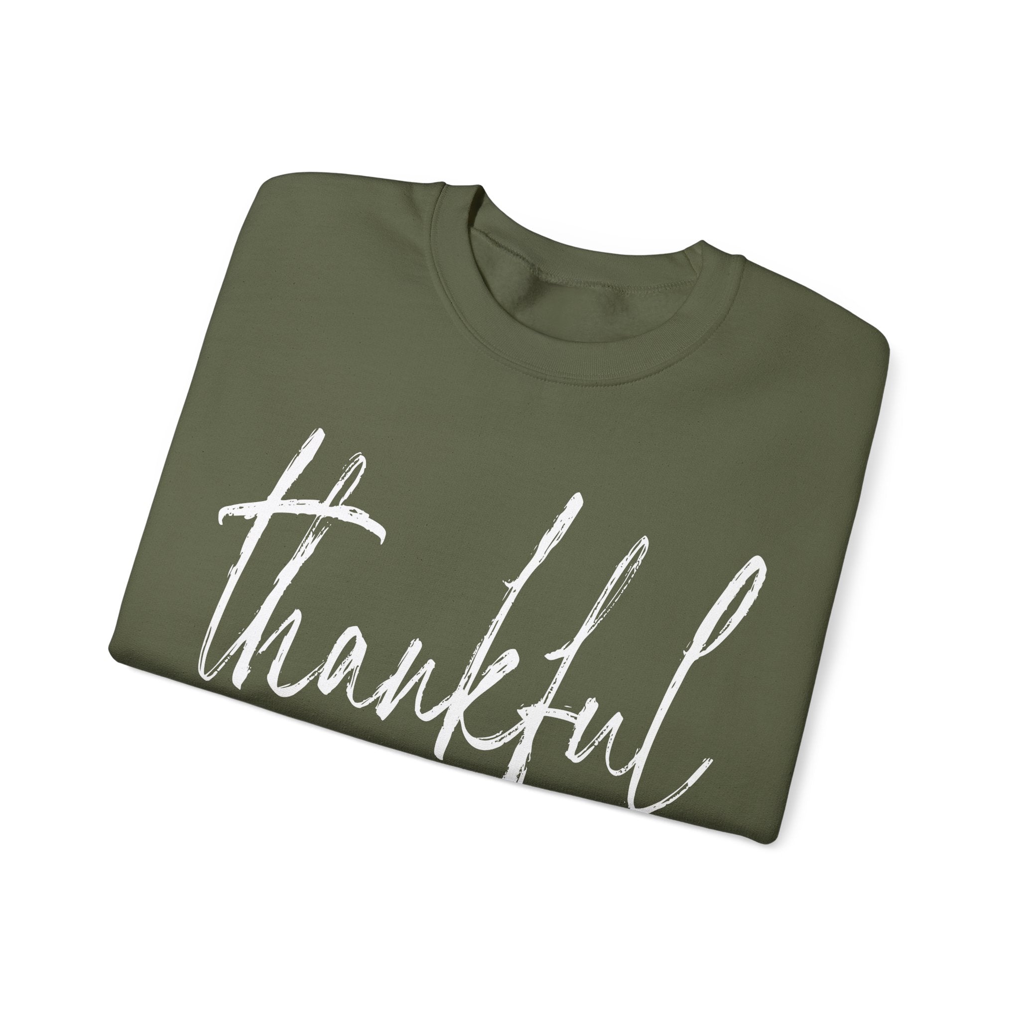 Thankful Always Thanksgiving Crewneck Womens Sweatshirt