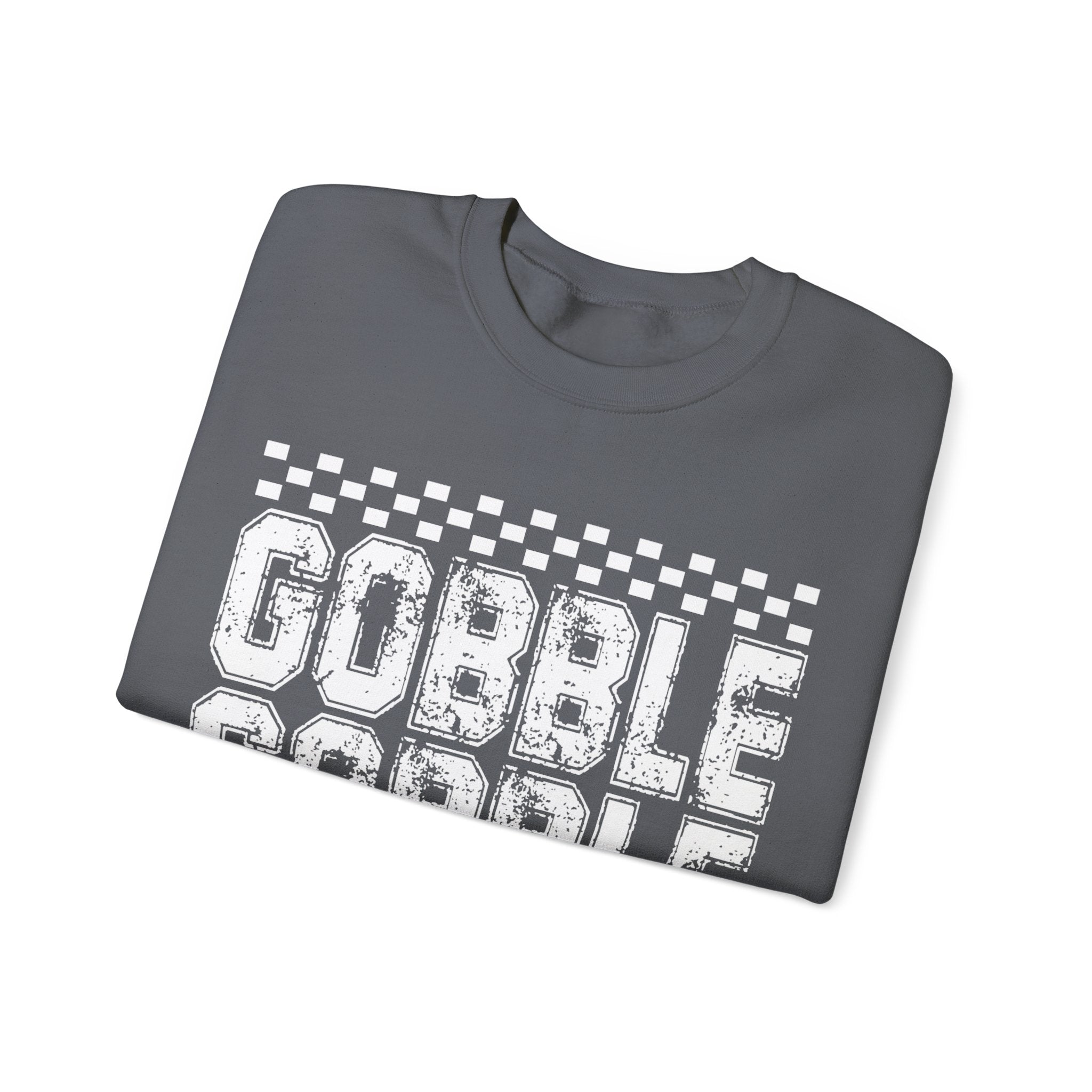 Gobble Gobble Checkerboard Thanksgiving Sweatshirt