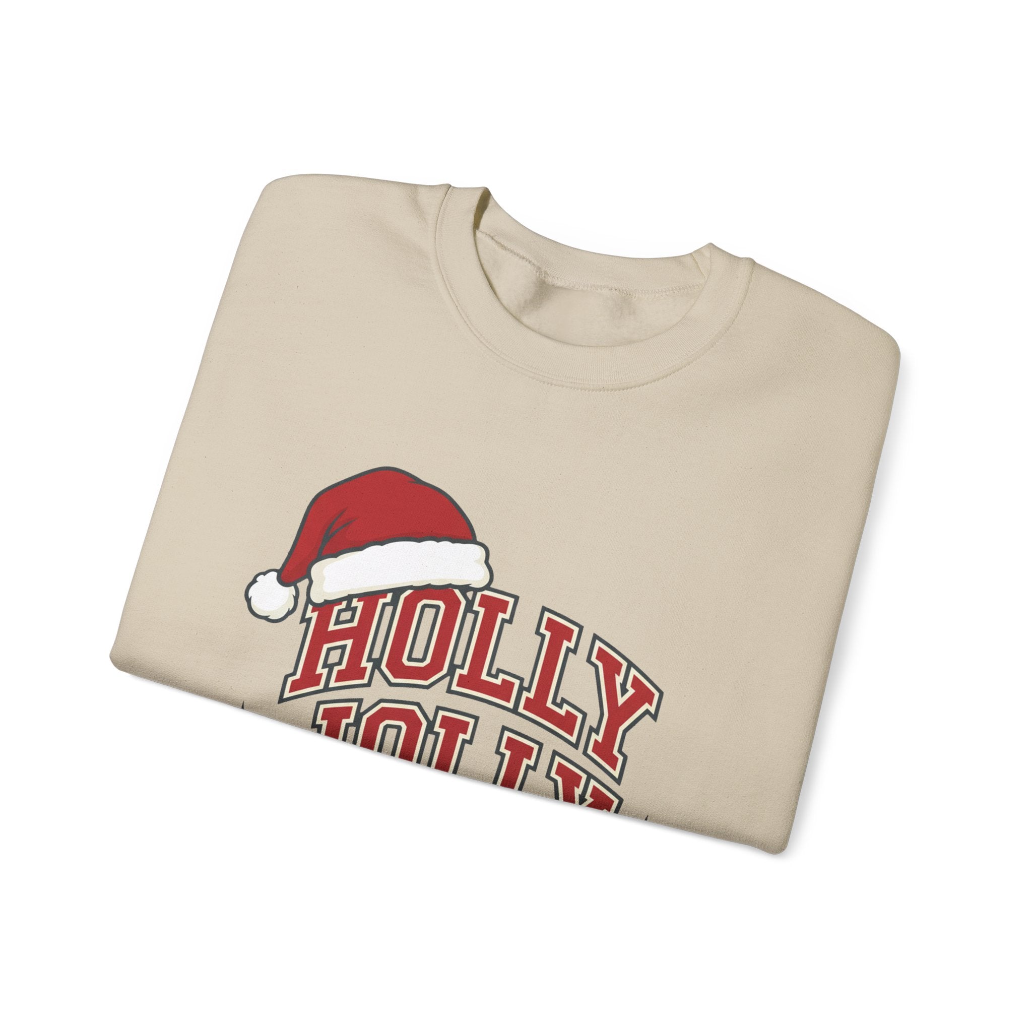 Holly Jolly Santa Hat Sweatshirt | Womens Christmas Sweatshirt
