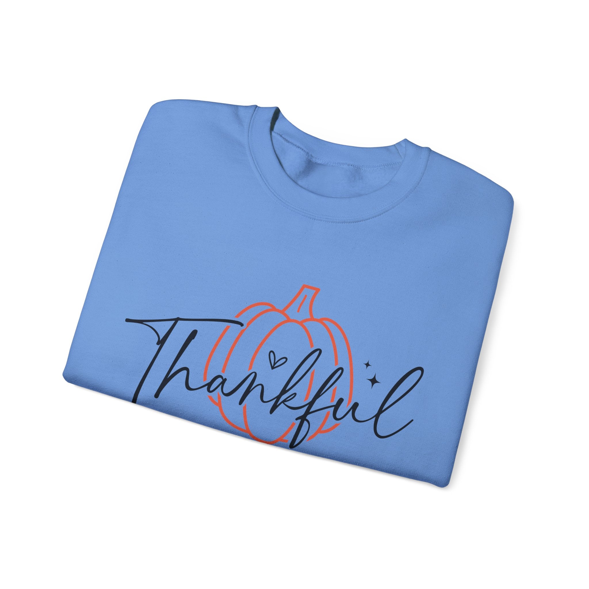 Thankful Pumpkin Womens Thanksgiving Sweatshirt
