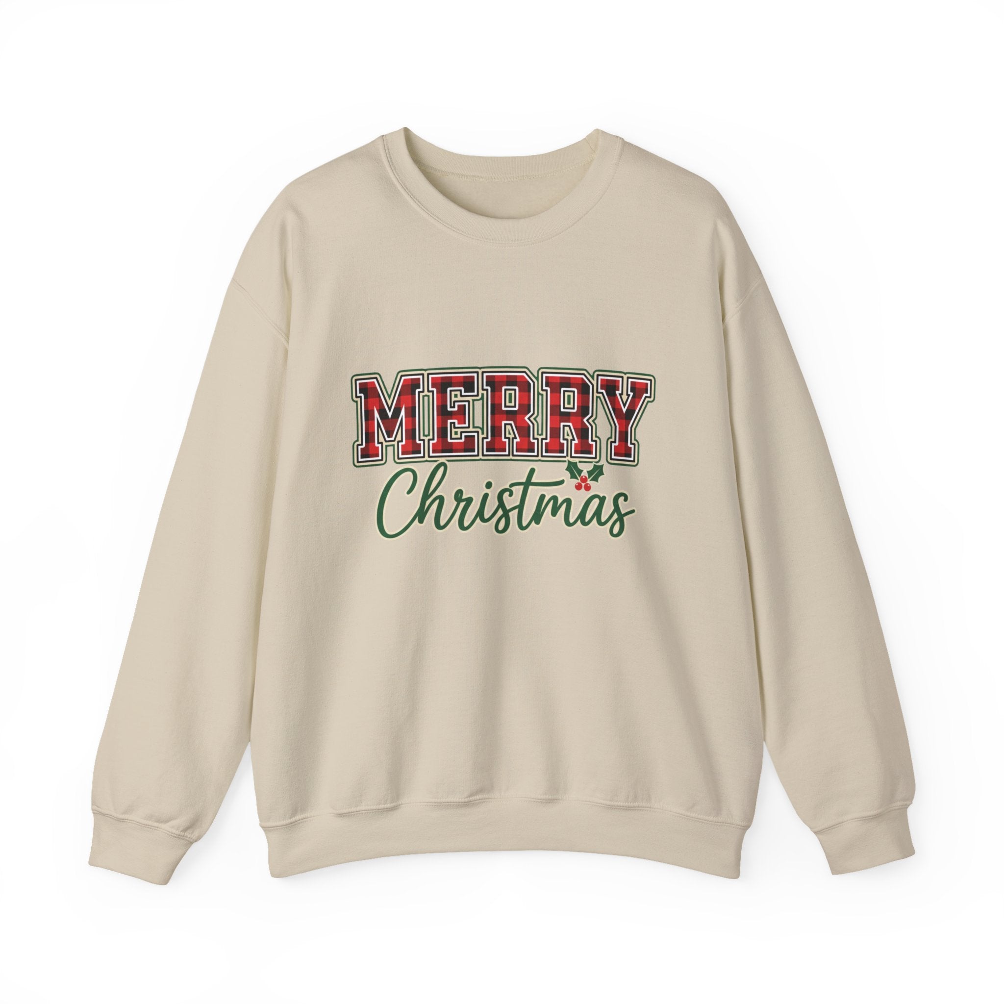 Classic Merry Christmas Womens Christmas Sweatshirt | Holiday Sweater for Women
