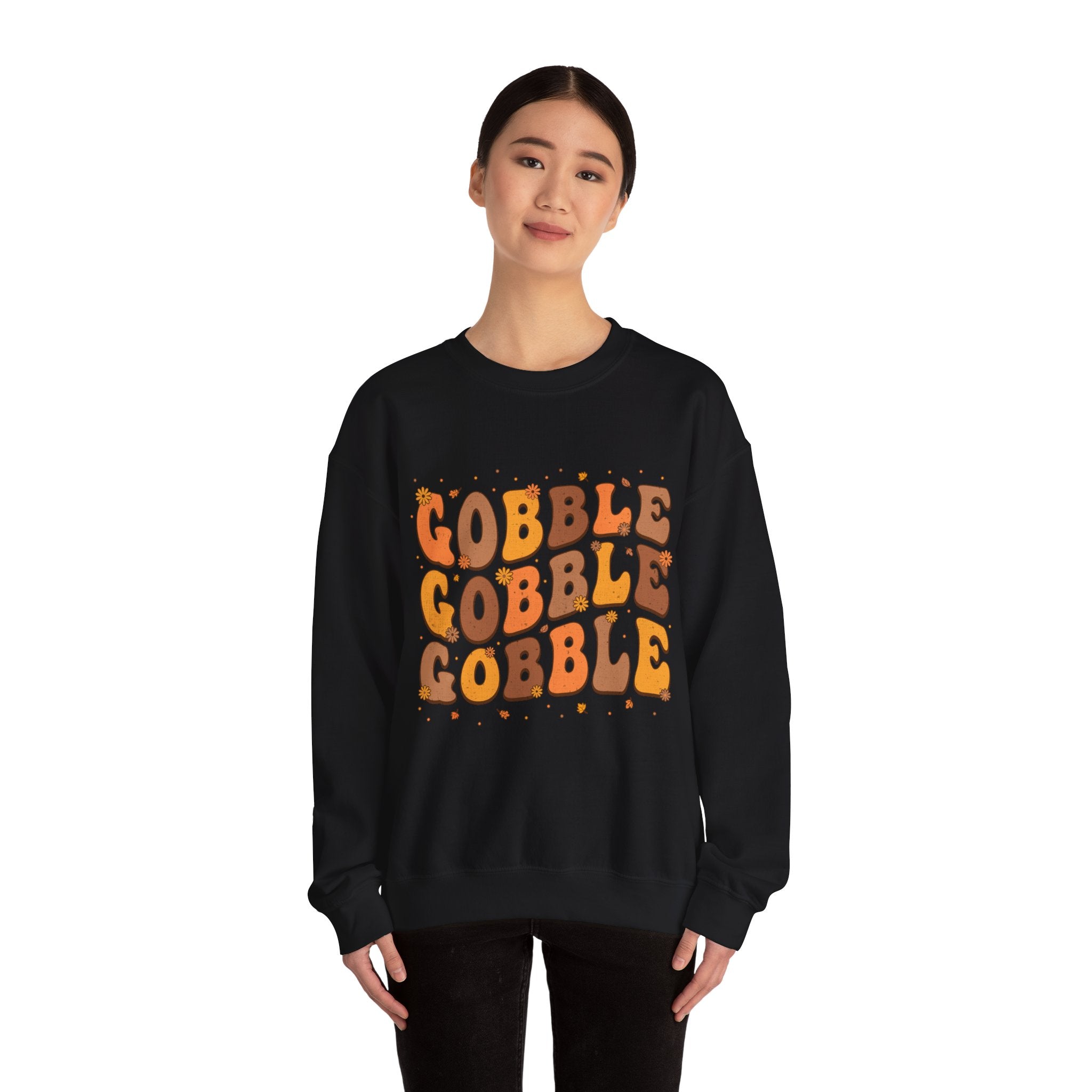 Gobble Gobble Gobble Retro Thanksgiving Sweatshirt