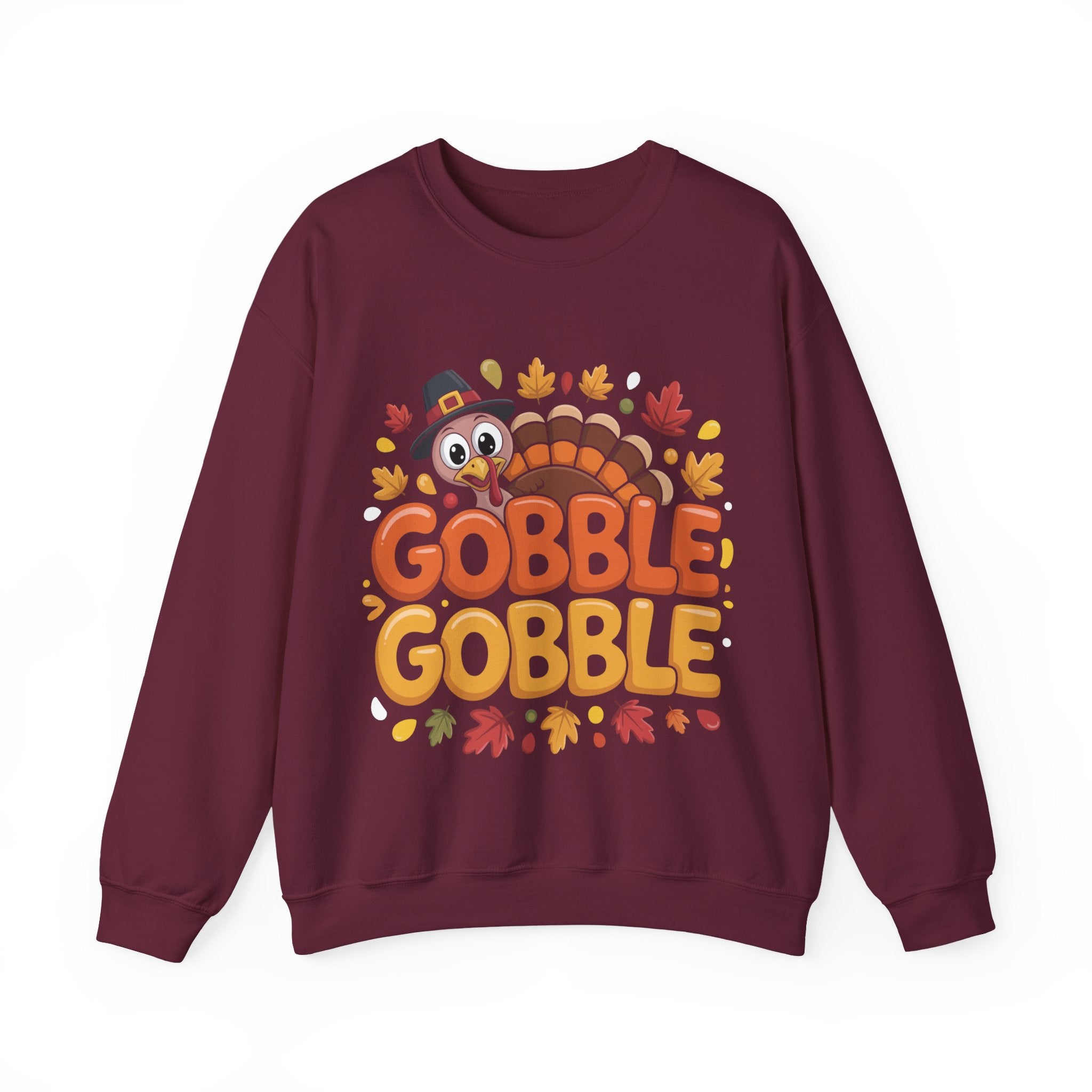 Gobble Gobble Turkey Thanksgiving Sweatshirt Crewneck Pullover Sweatshirt