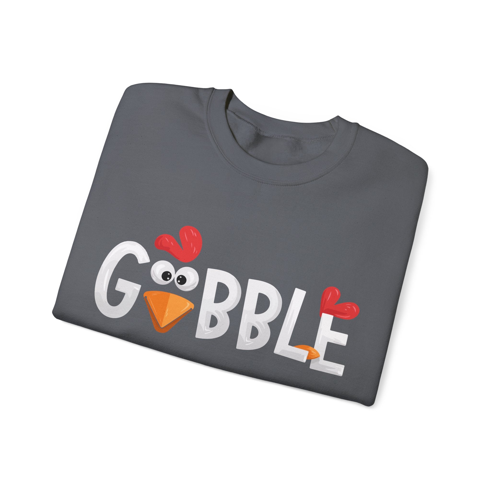 Gobble Turkey Face Thanksgiving Sweatshirt