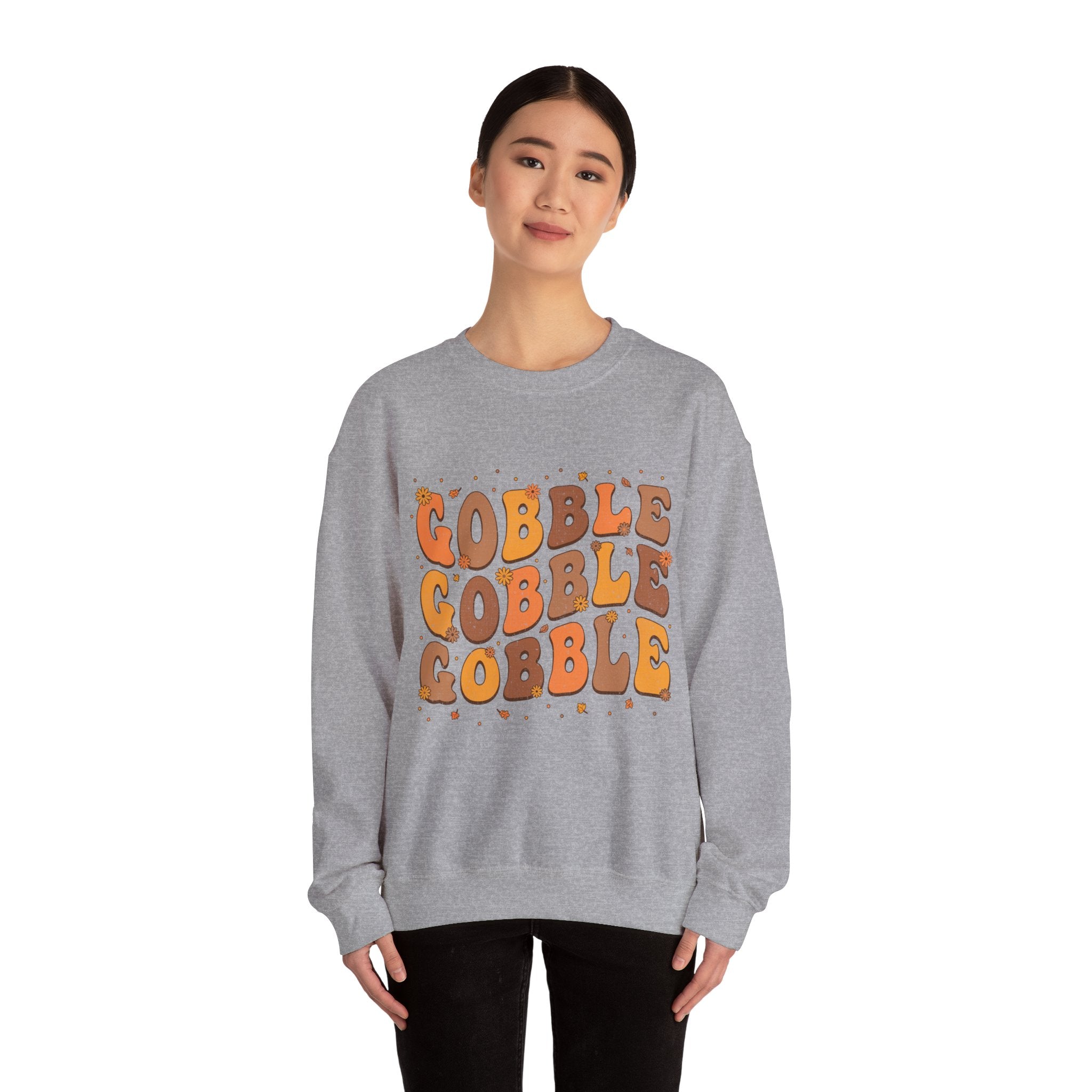 Gobble Gobble Gobble Retro Thanksgiving Sweatshirt