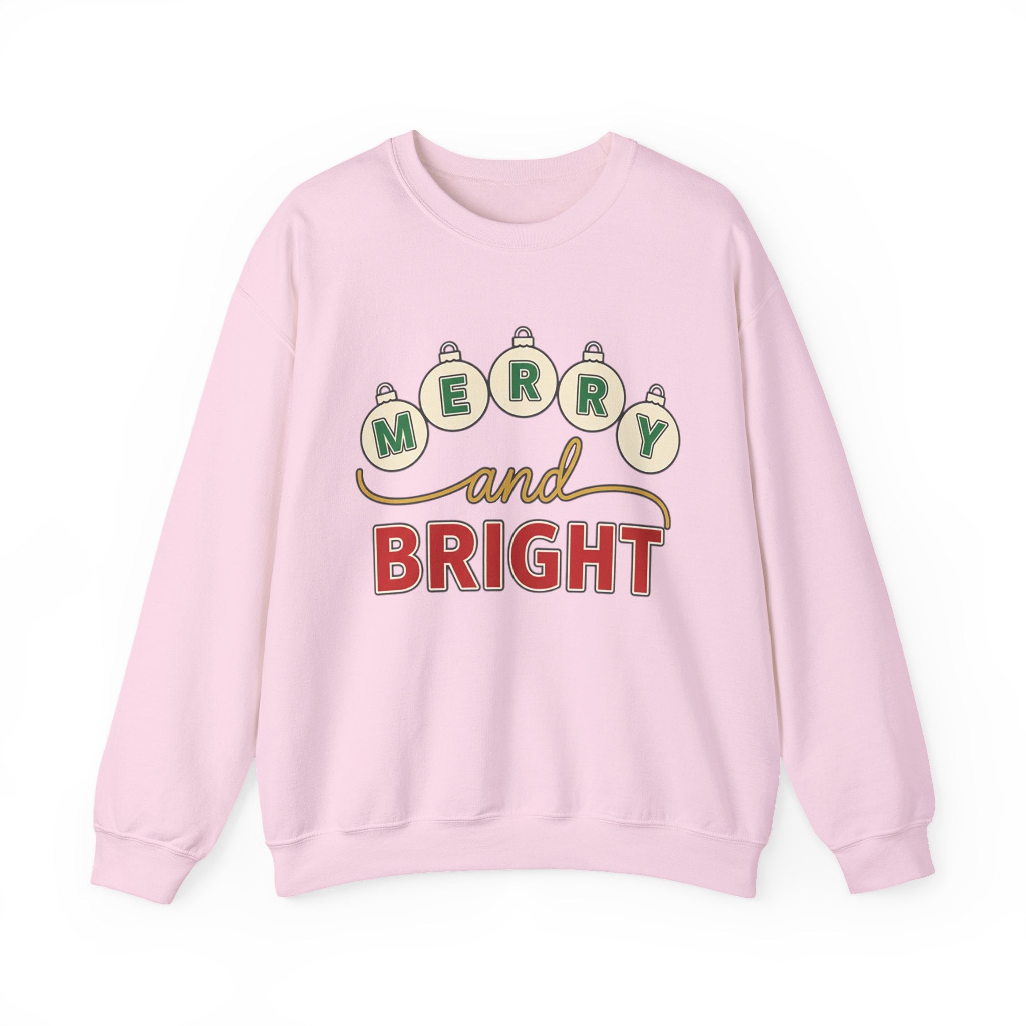 Merry and Bright Womens Christmas Ornaments Sweatshirt