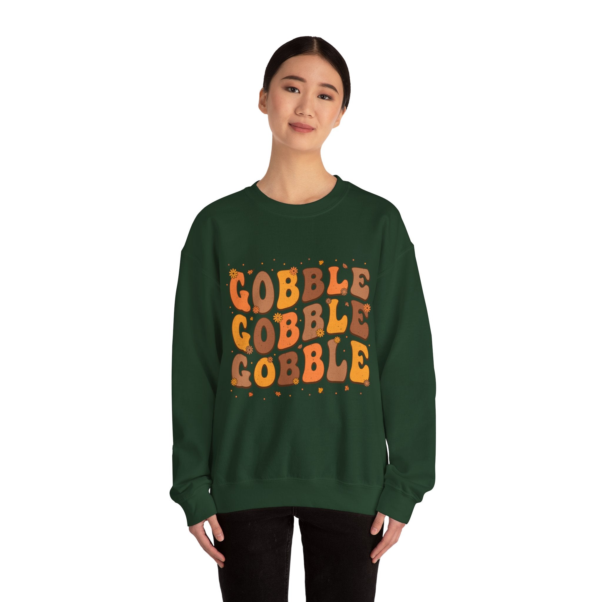 Gobble Gobble Gobble Retro Thanksgiving Sweatshirt