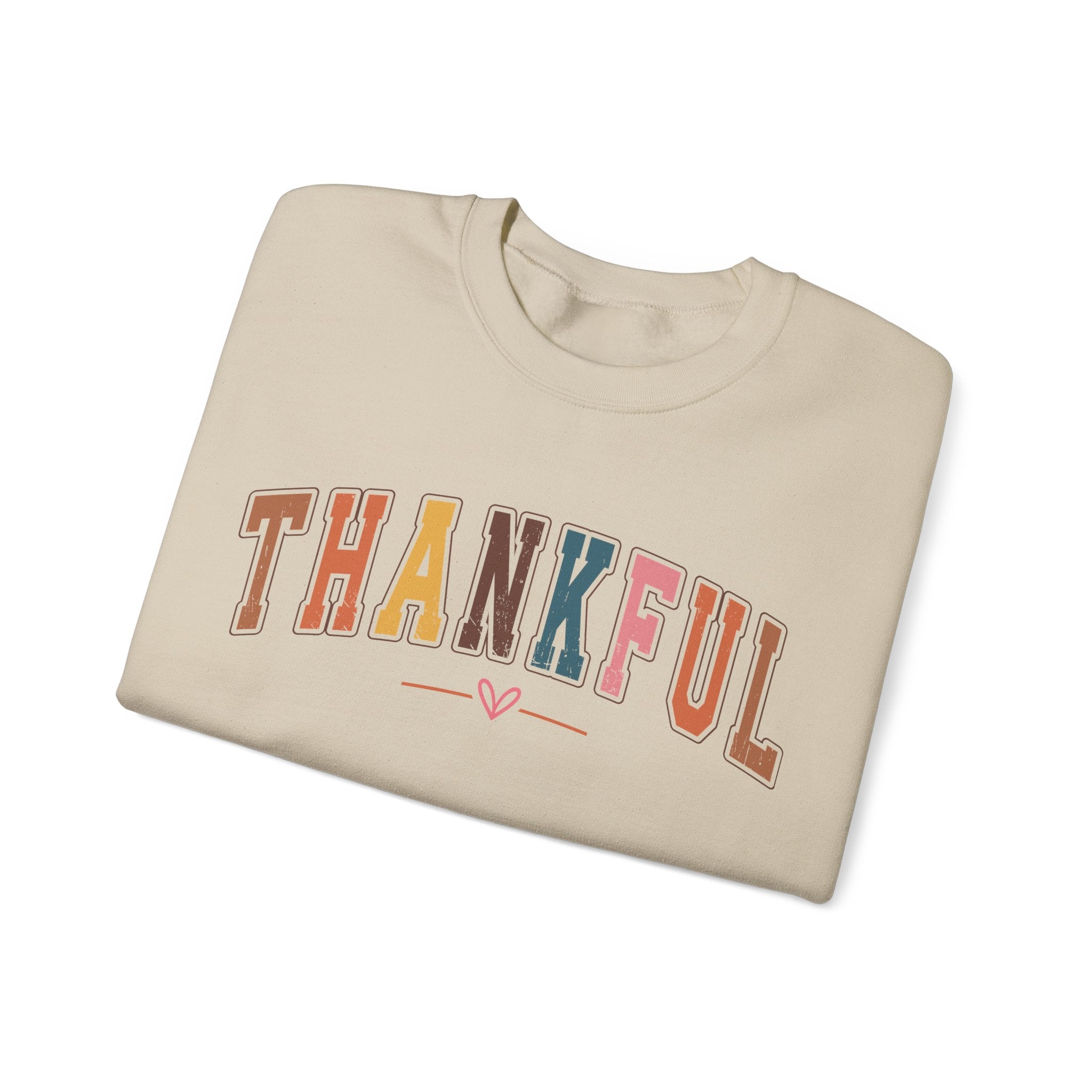 Thankful Multicolor Varsity Sweatshirt