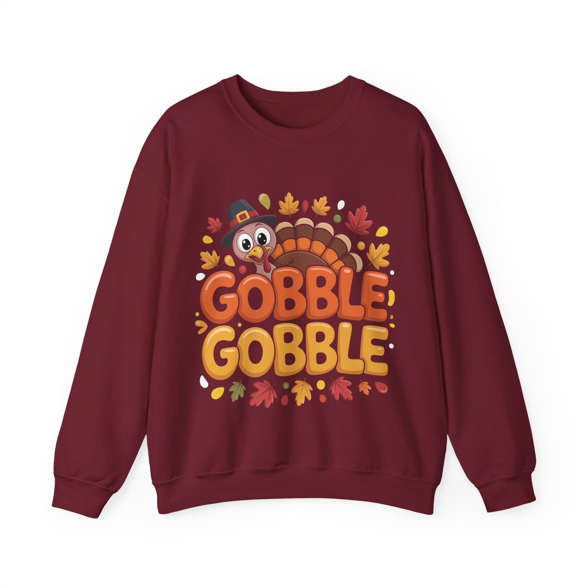 Gobble Gobble Turkey Thanksgiving Sweatshirt Crewneck Pullover Sweatshirt